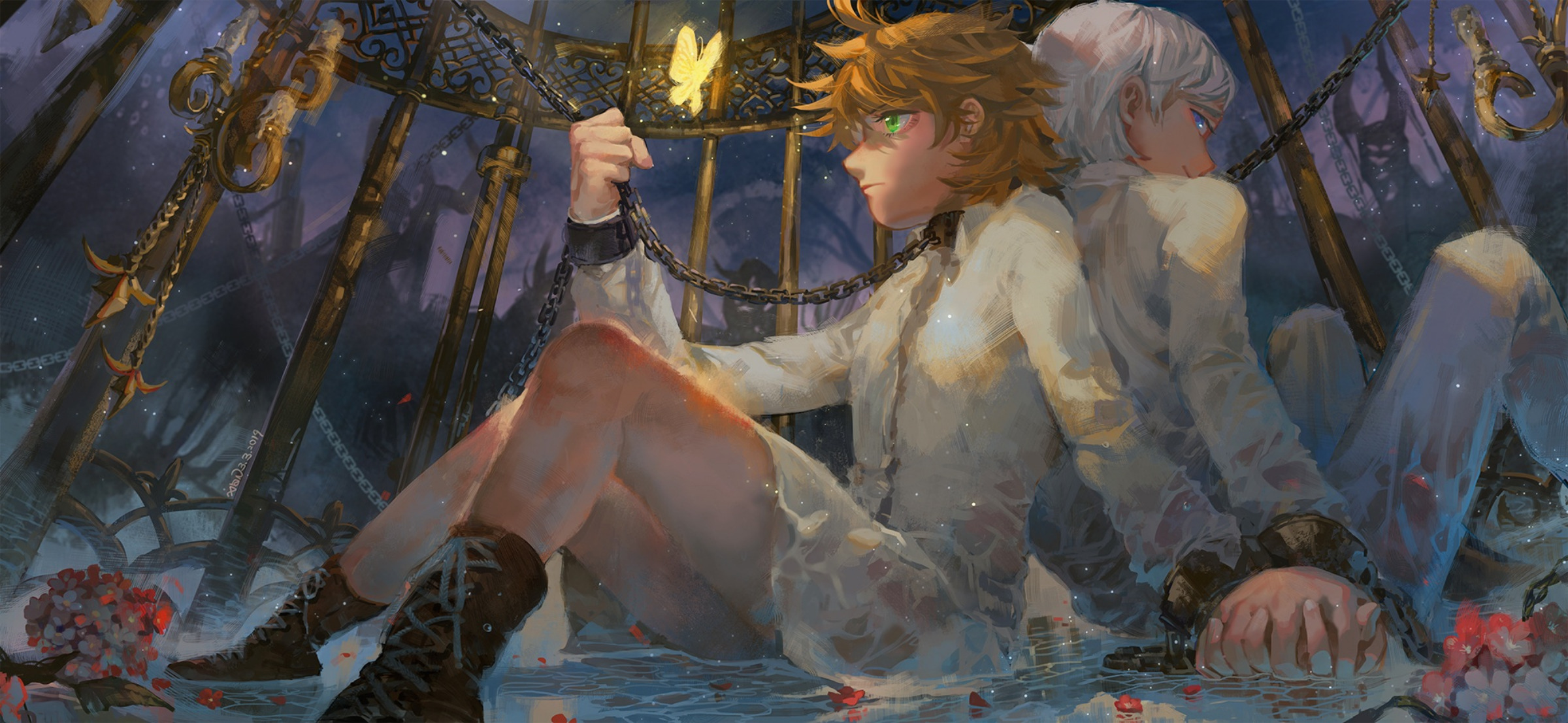 Emma and Norman from The Promised Neverland HD Wallpaper