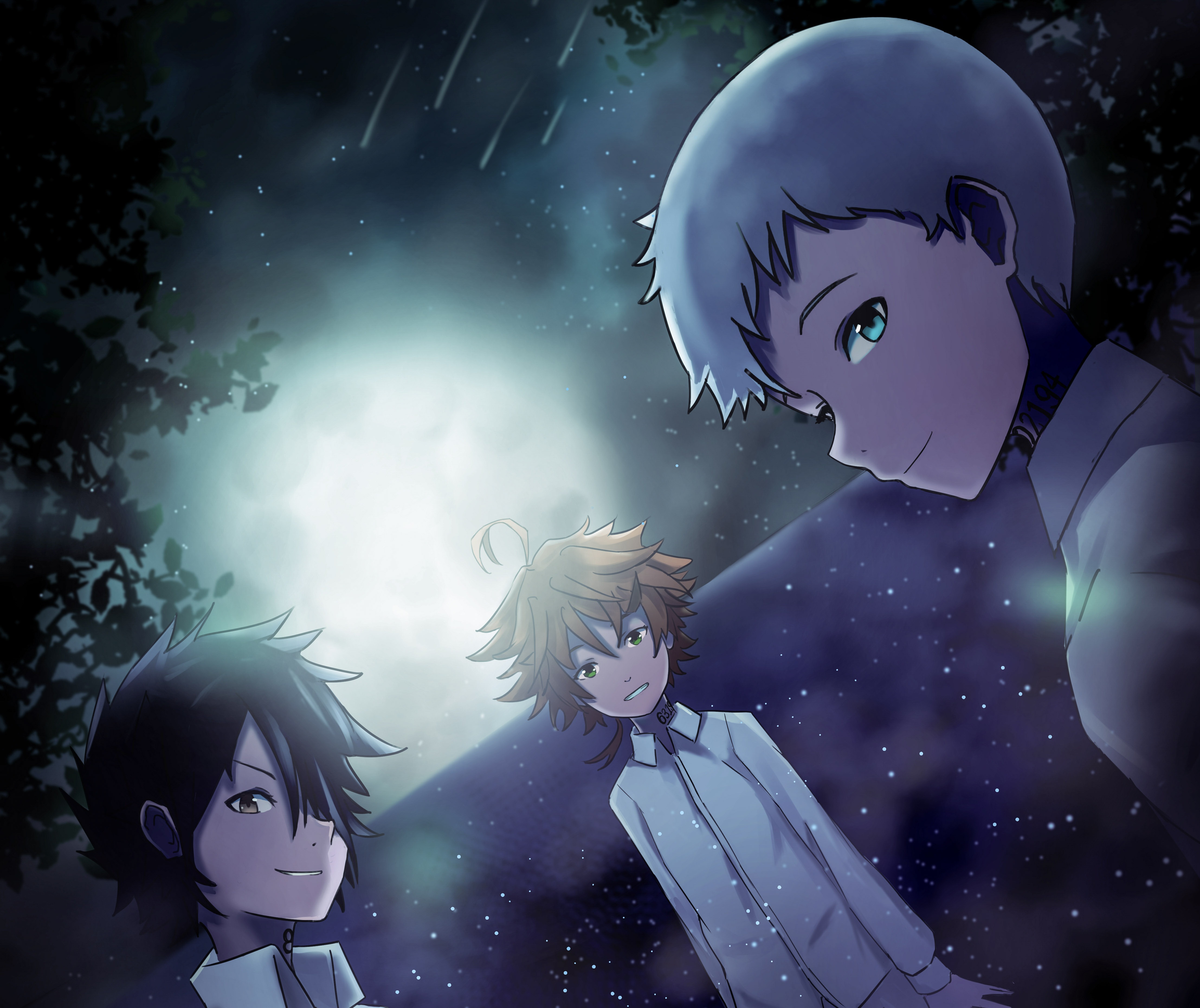 Emma, Ray, and Norman from The Promised Neverland HD Wallpaper