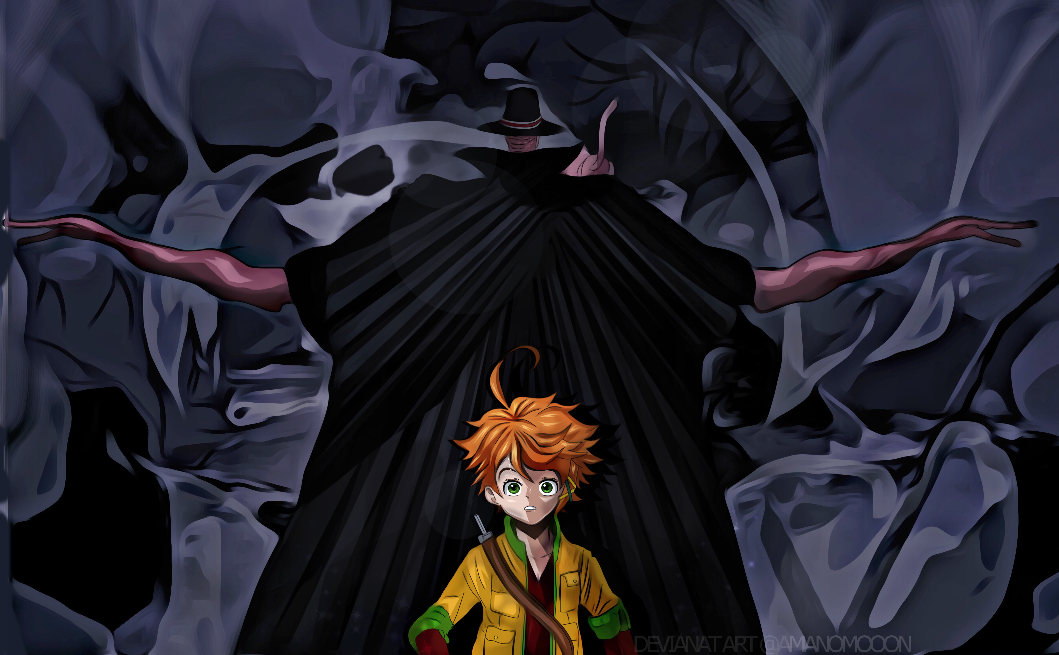 Emma from The Promised Neverland with a demon HD Wallpaper