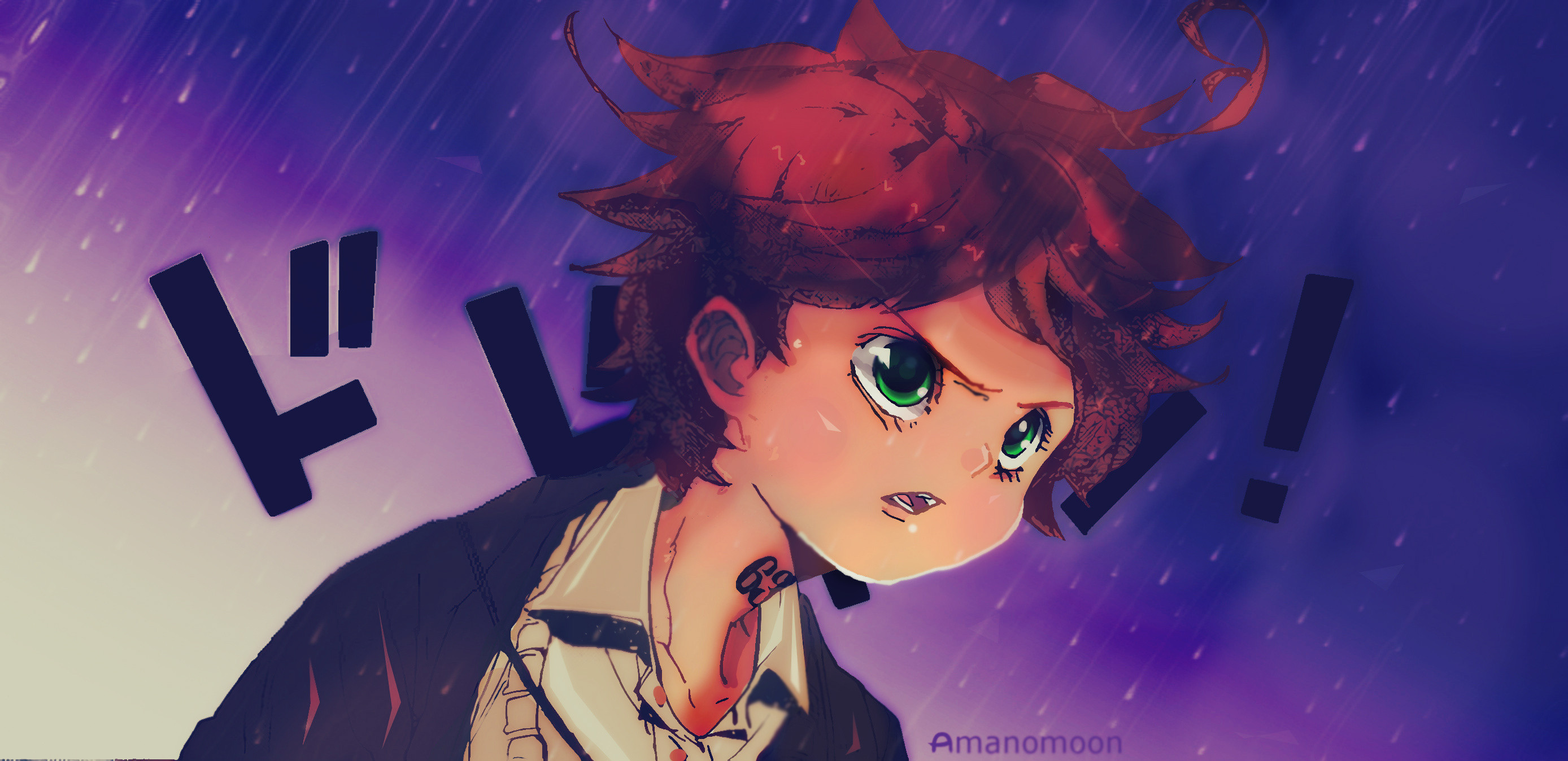 Emma from The Promised Neverland in the rain HD Wallpaper