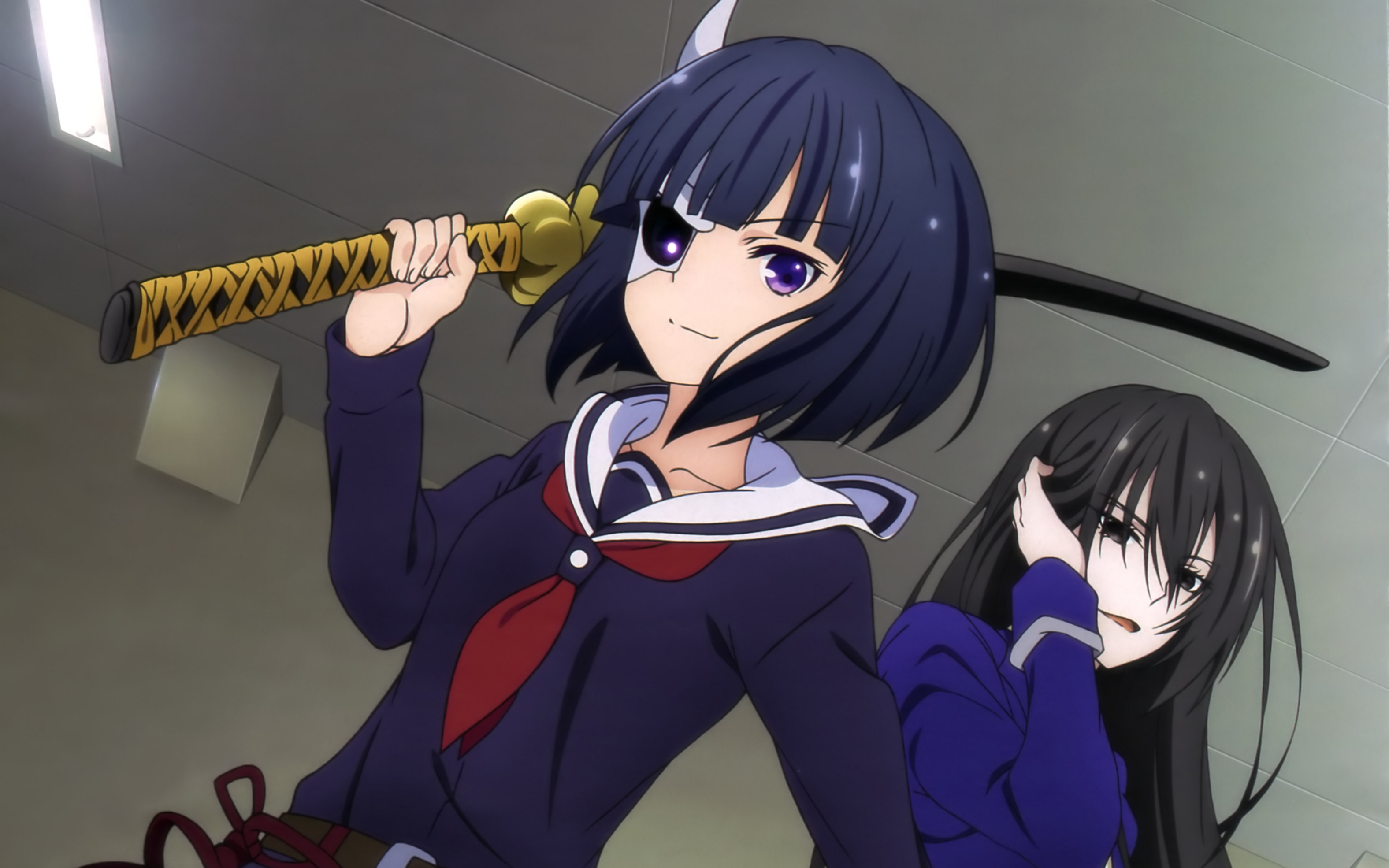 Rin Onigawara with a sword HD Wallpaper