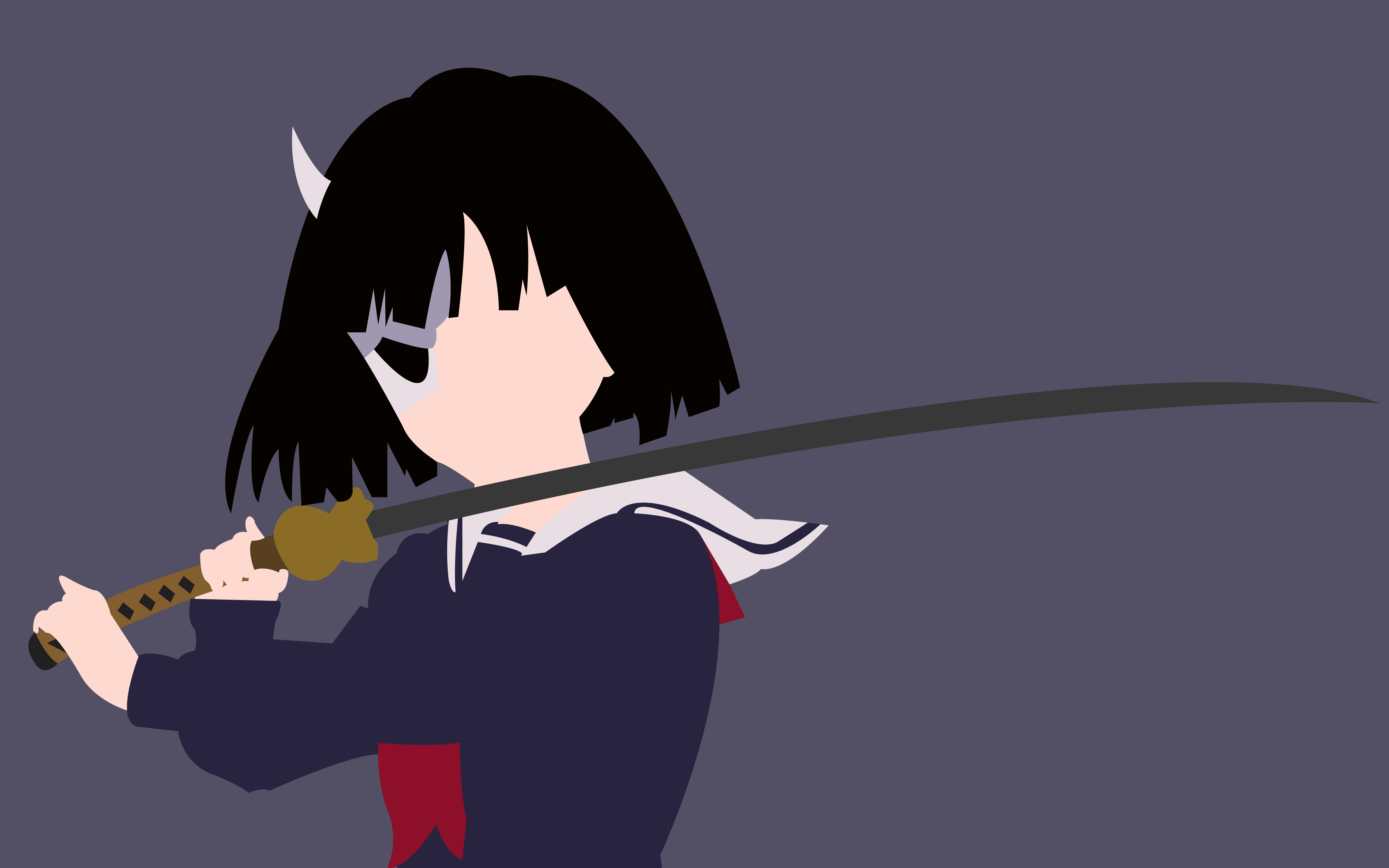 Rin Onigawara with Katana HD Wallpaper