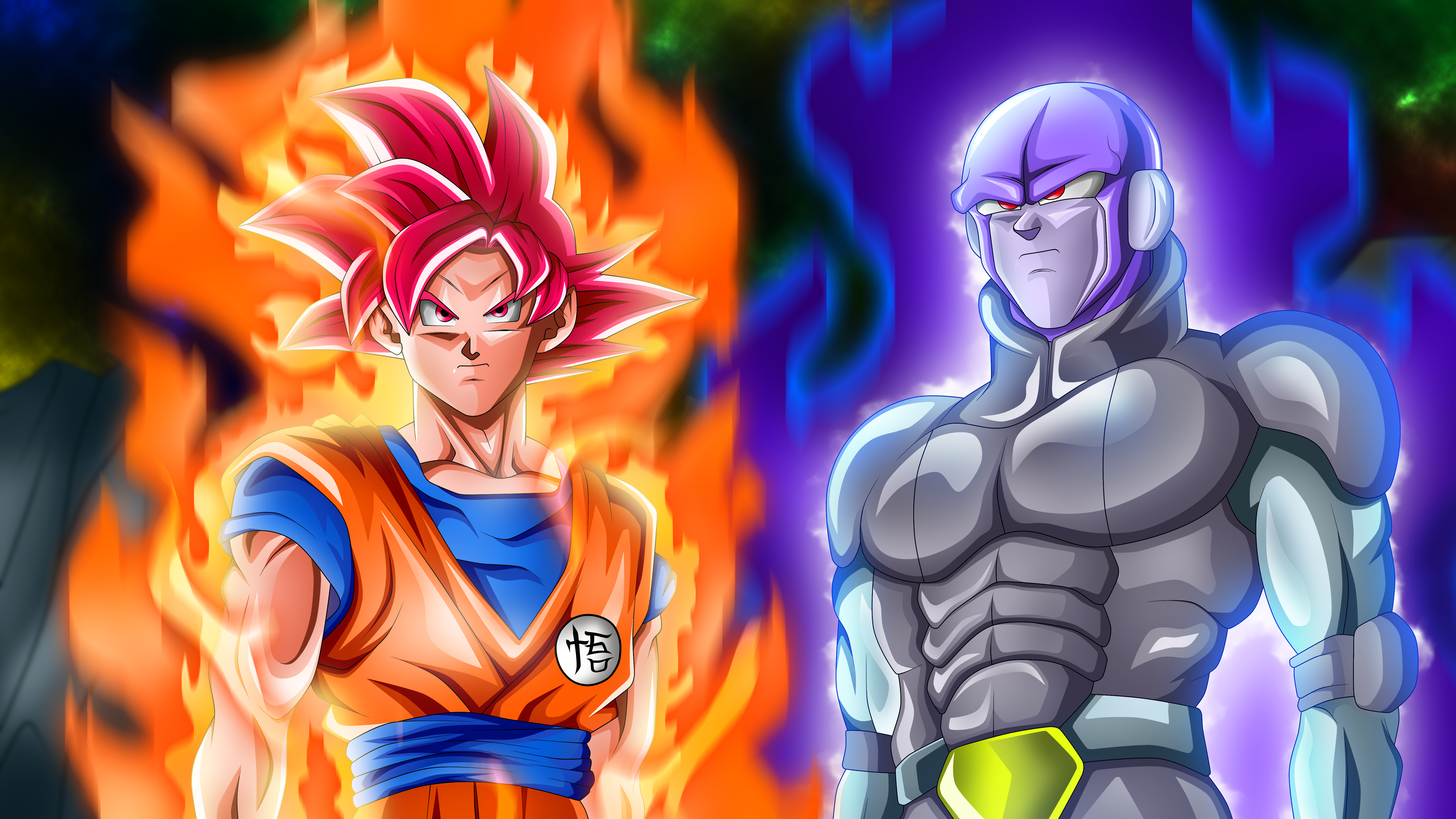 Goku Super Saiyan God vs Hit from Dragon Ball HD Wallpaper