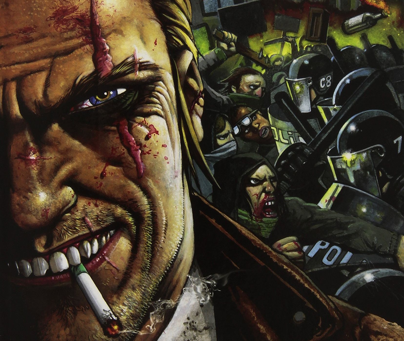 John Constantine in a riot HD Wallpaper
