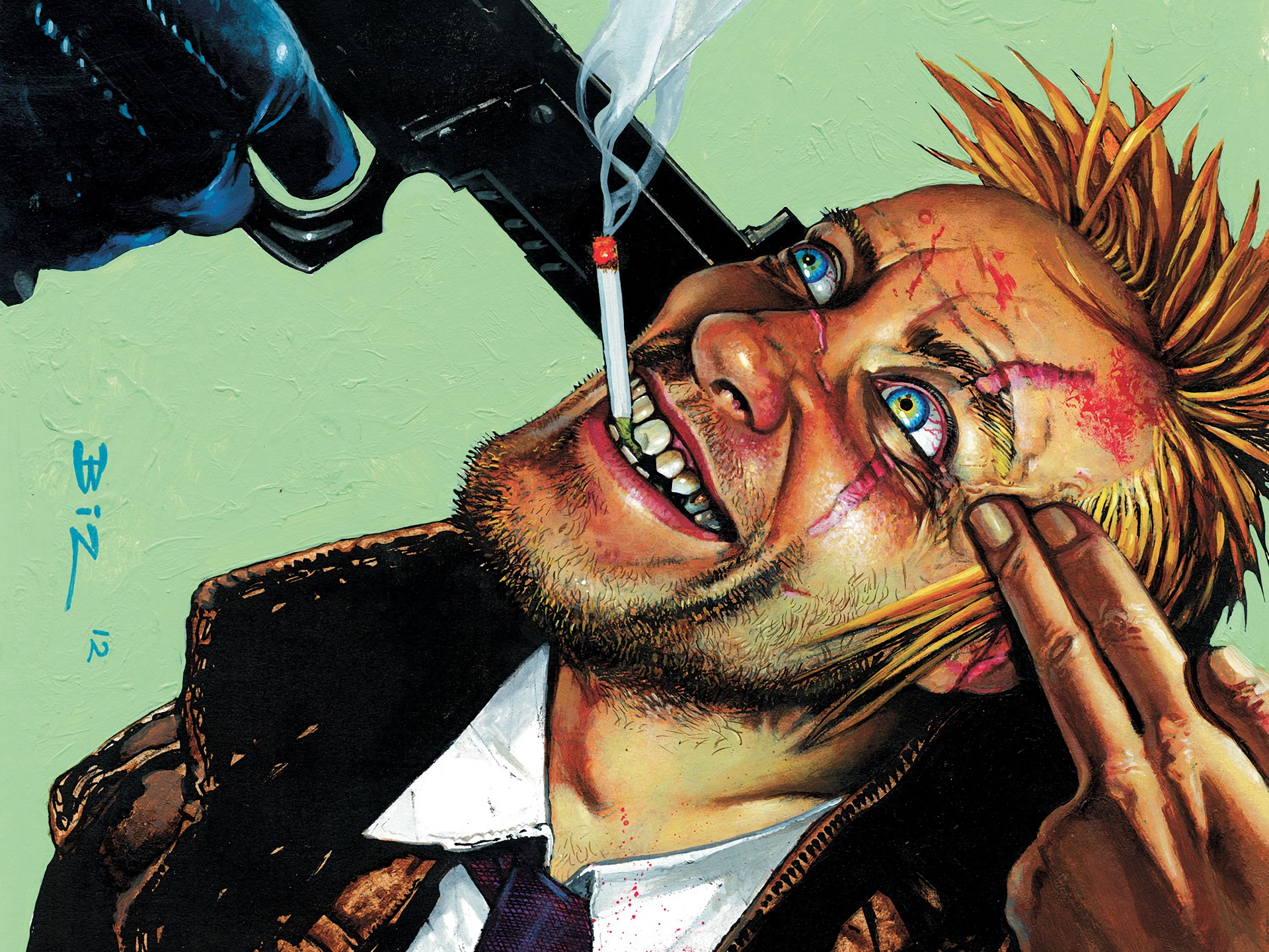John Constantine with Gun to Head HD Wallpaper