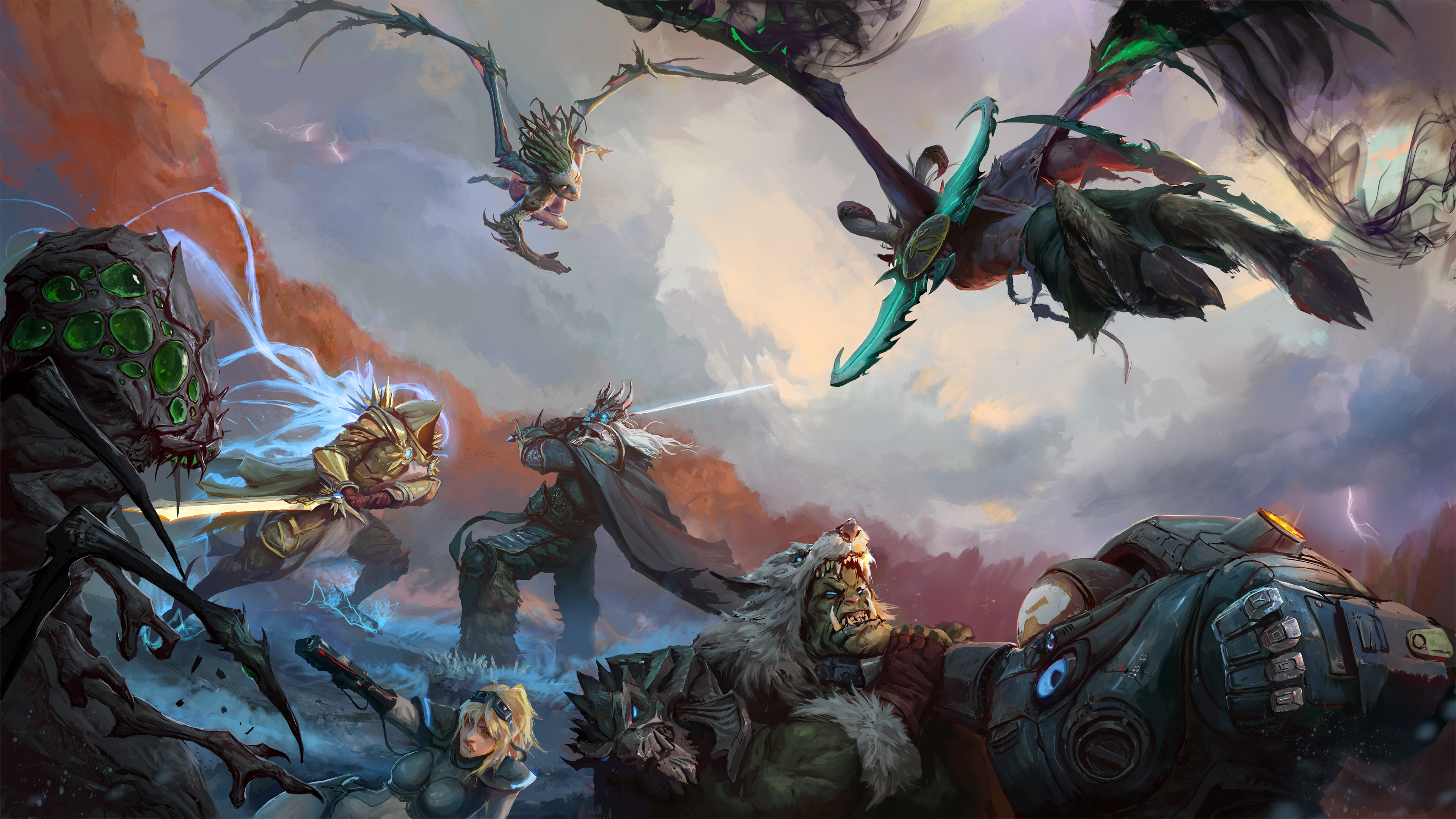 StarCraft Characters in Battle HD Wallpaper