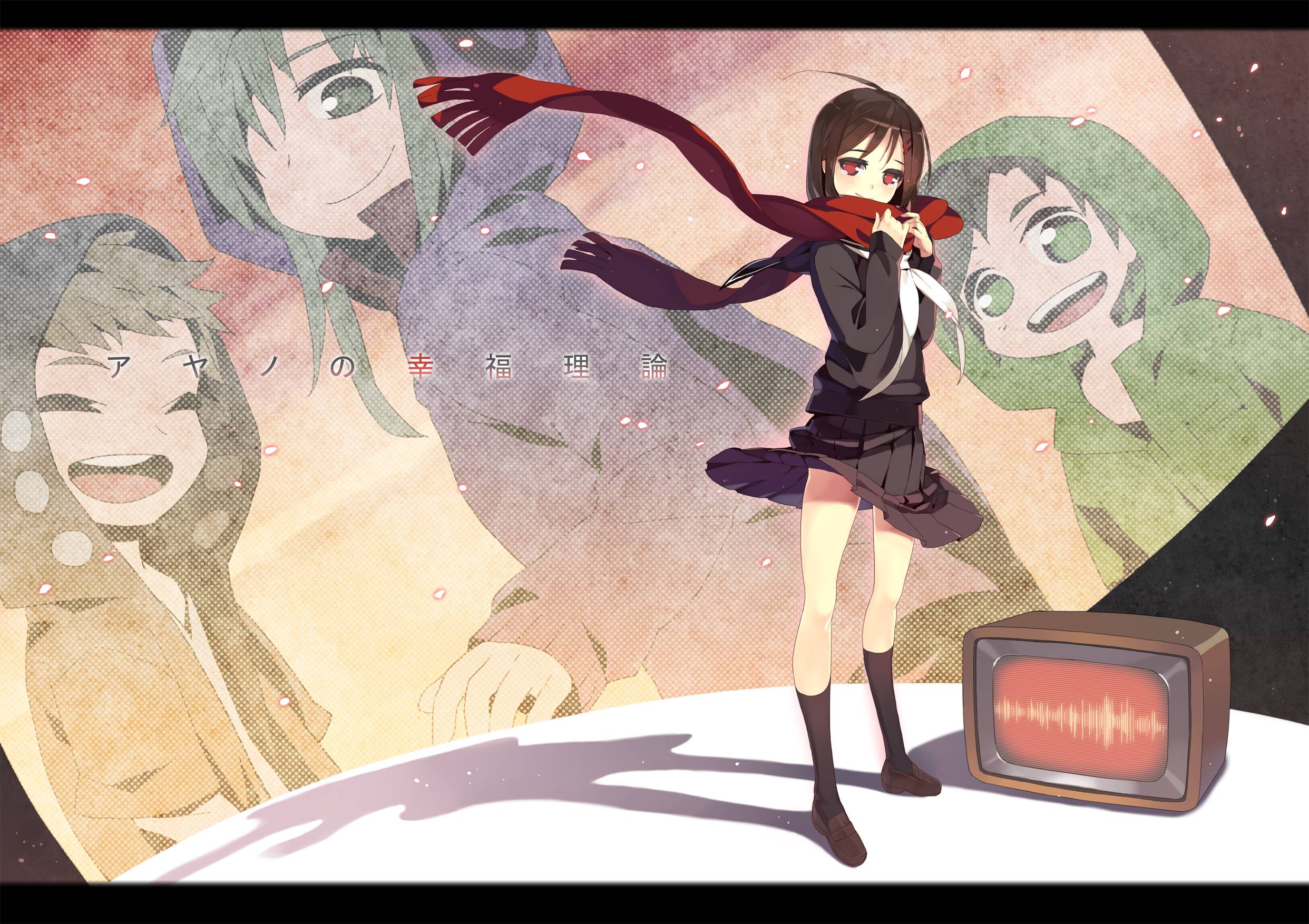 Ayano Tateyama with friends and TV HD Wallpaper