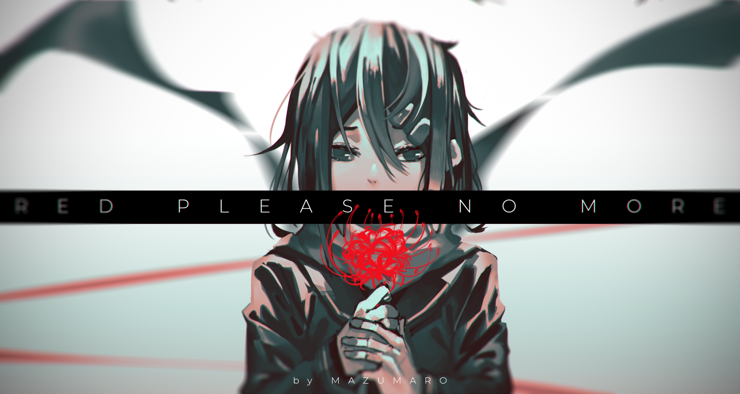 Ayano Tateyama with Red Spider Lily HD Wallpaper