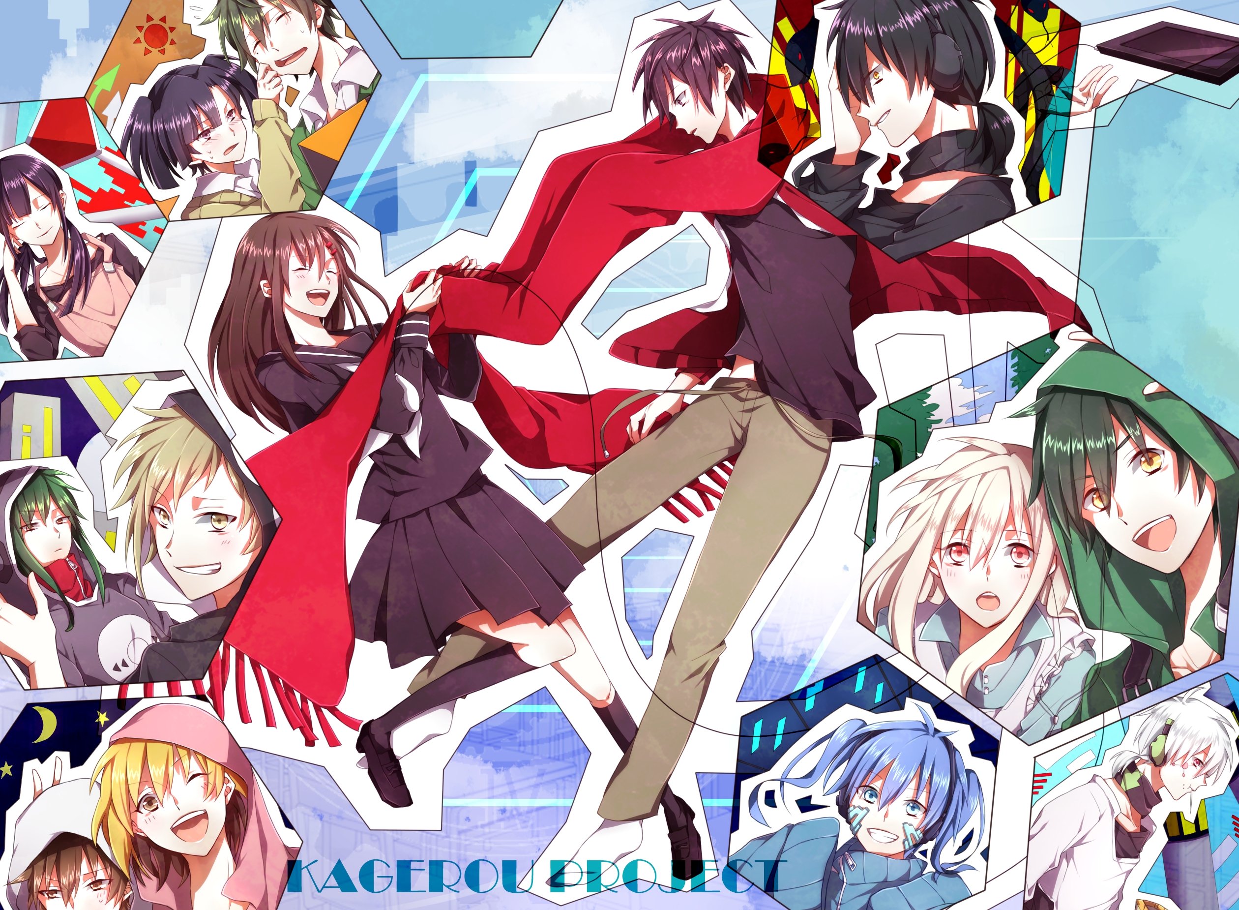 Kagerou Project characters collage HD Wallpaper