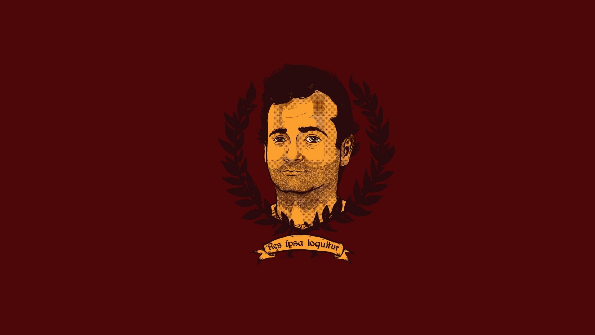Bill Murray with Laurel Wreath and Banner HD Wallpaper