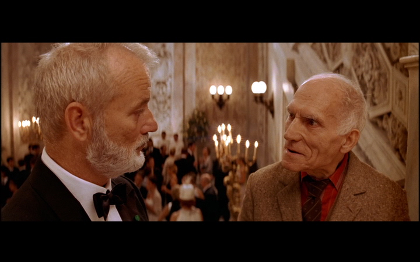 Bill Murray and an older man in a ballroom HD Wallpaper