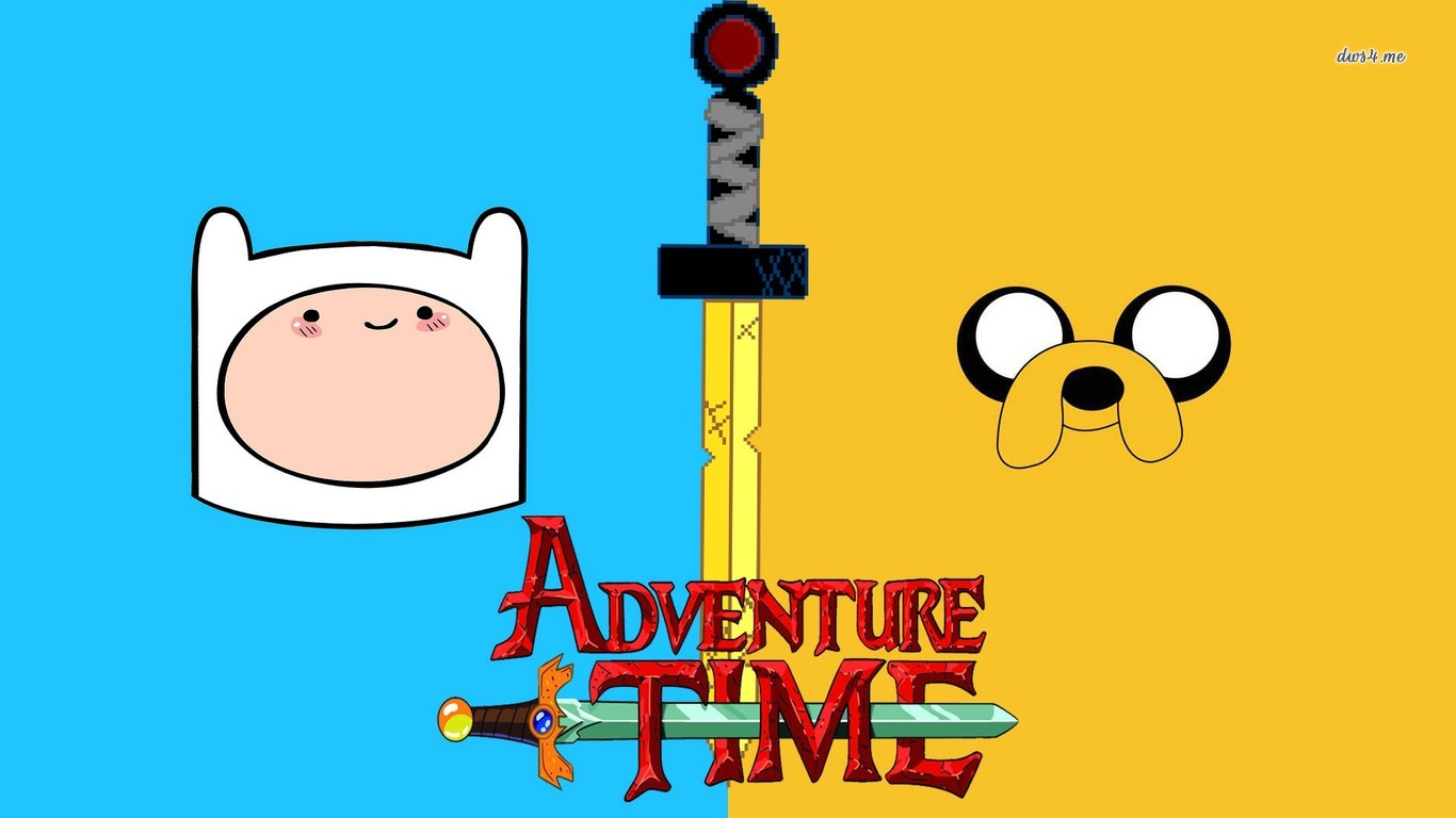 Finn and Jake from Adventure Time with swords HD Wallpaper