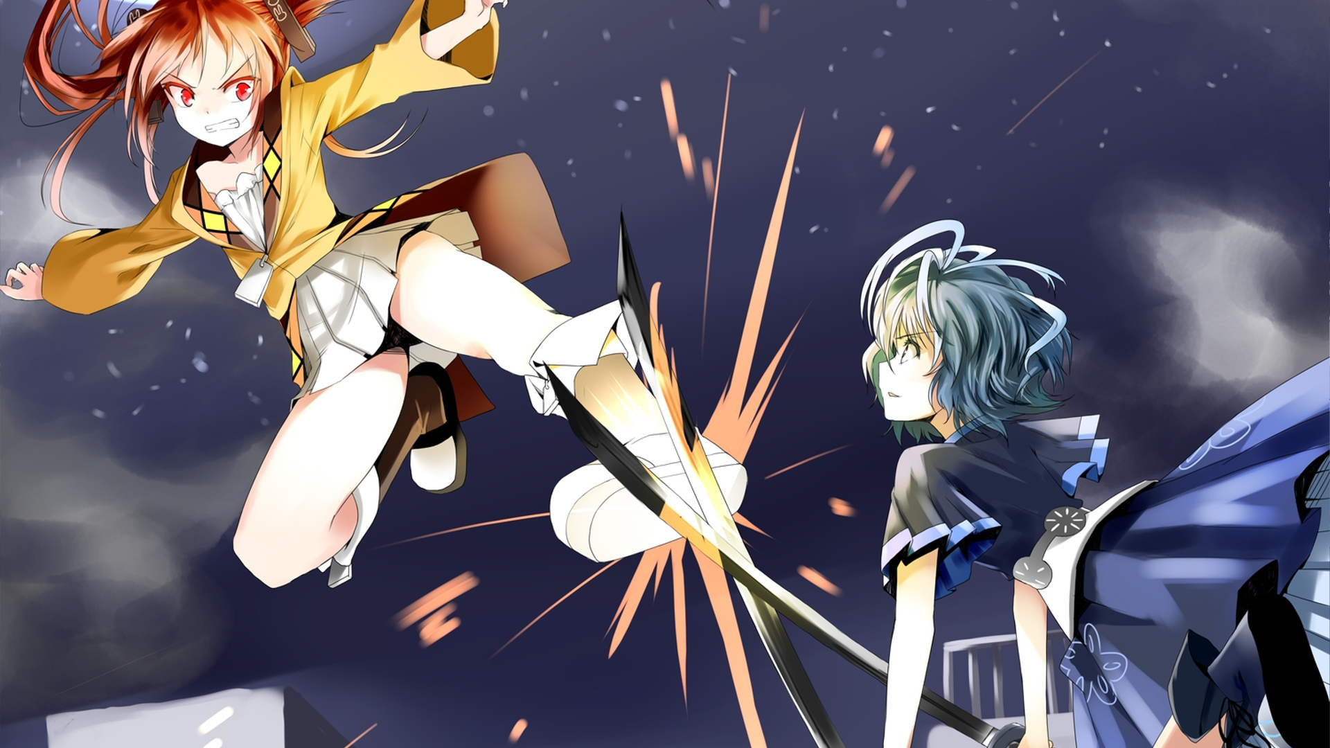 Enju Aihara fighting in the dark HD Wallpaper
