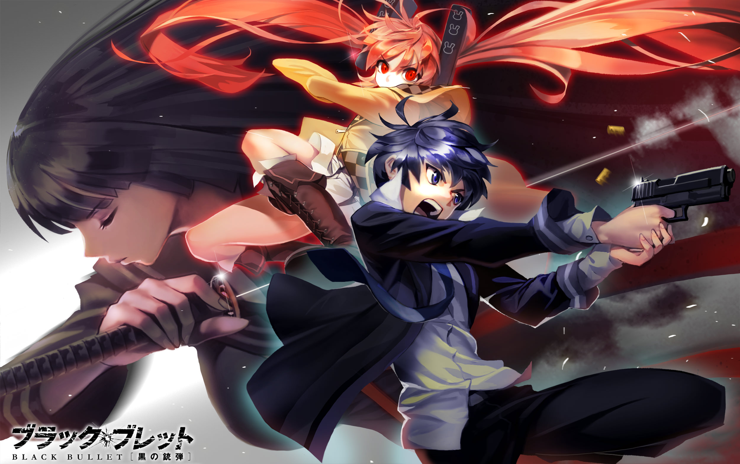 Enju Aihara and Rentaro Satomi from Black Bullet HD Wallpaper