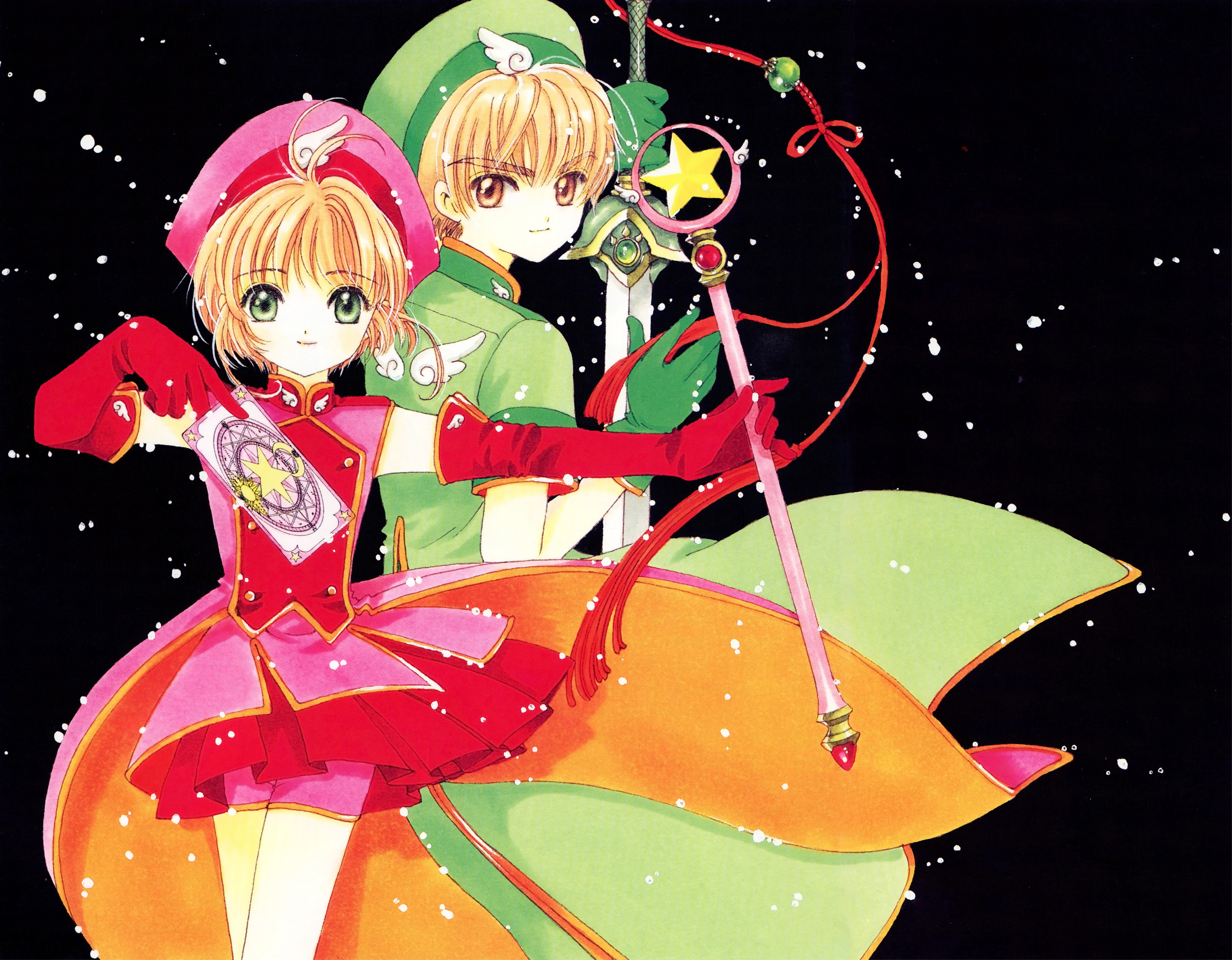 Sakura Kinomoto and Syaoran Li from Cardcaptor Sakura HD Wallpaper