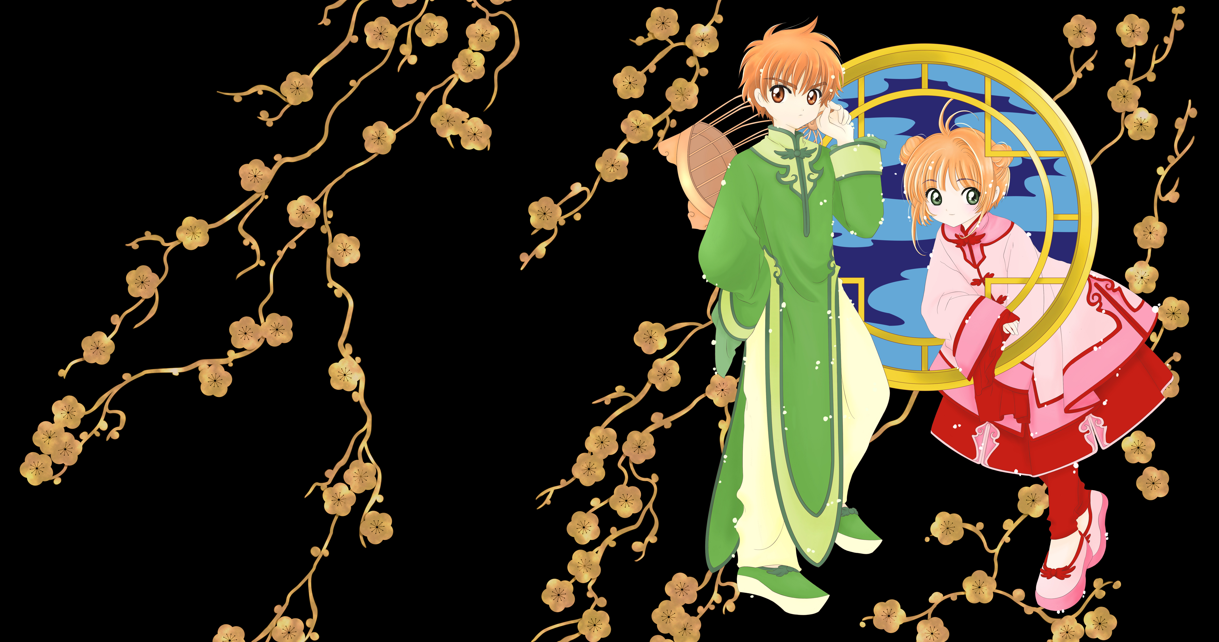 Sakura Kinomoto and Syaoran Li from Cardcaptor Sakura HD Wallpaper