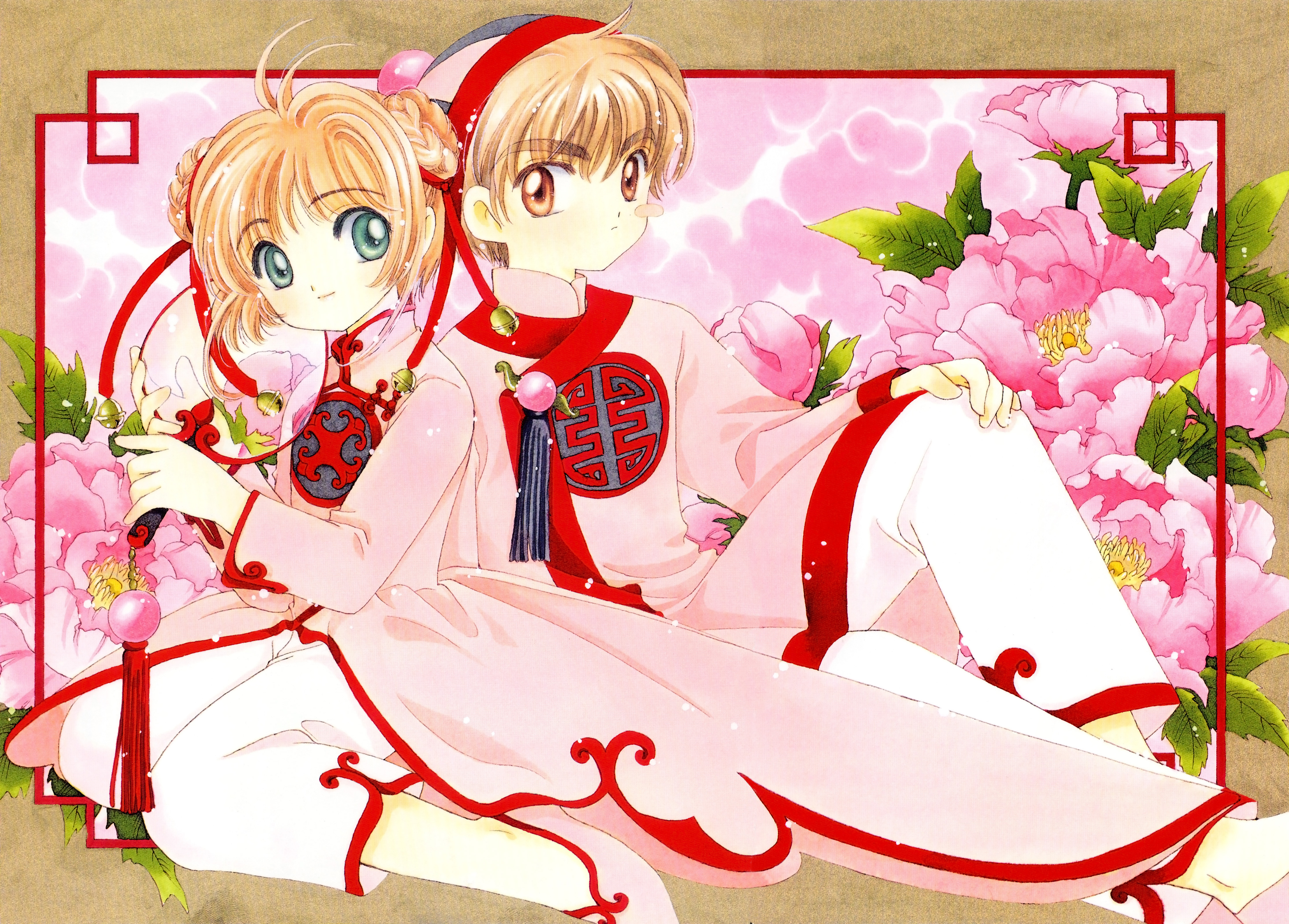 Sakura Kinomoto and Syaoran Li from Cardcaptor Sakura HD Wallpaper