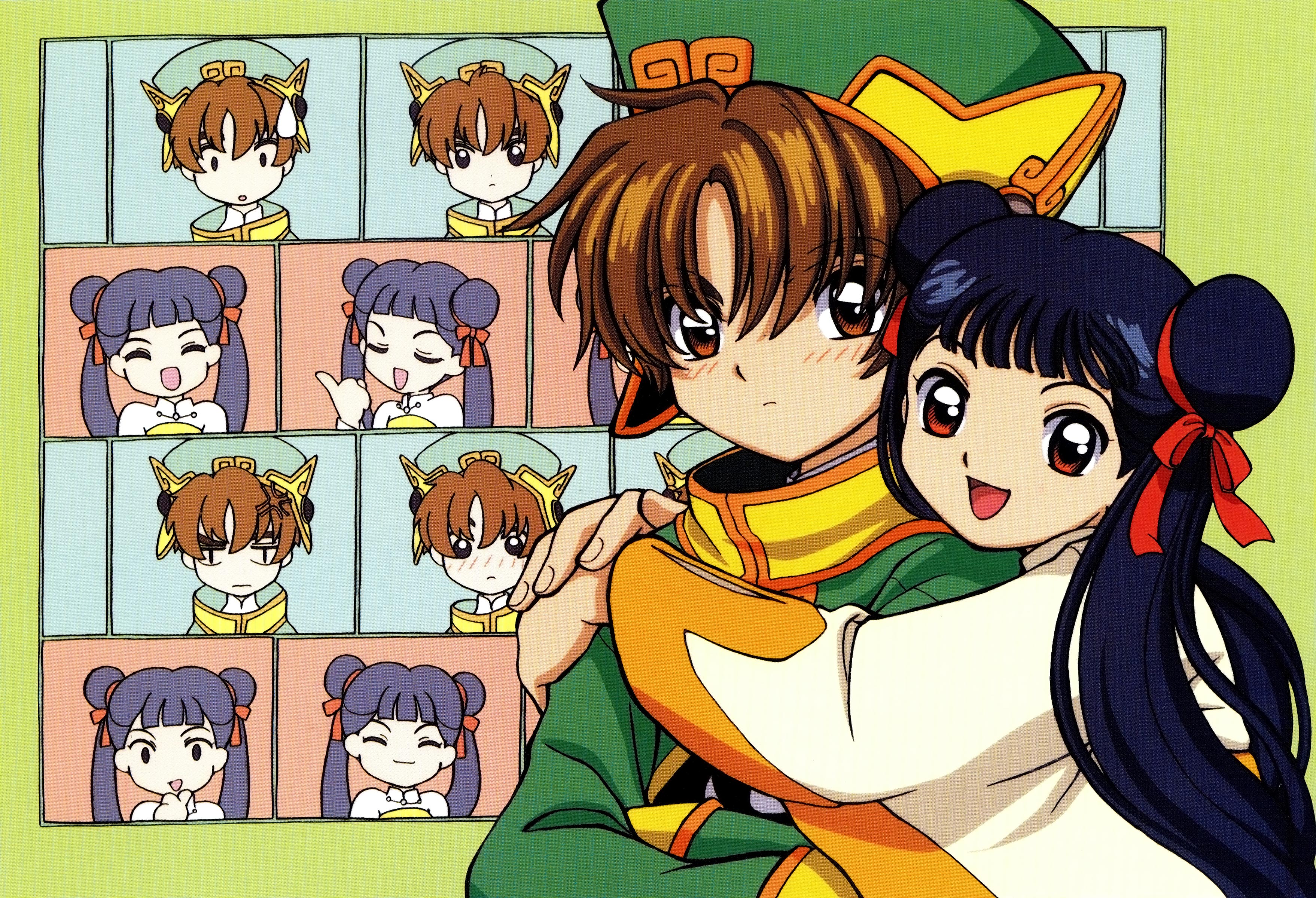Sakura Kinomoto and Syaoran Li from Cardcaptor Sakura HD Wallpaper