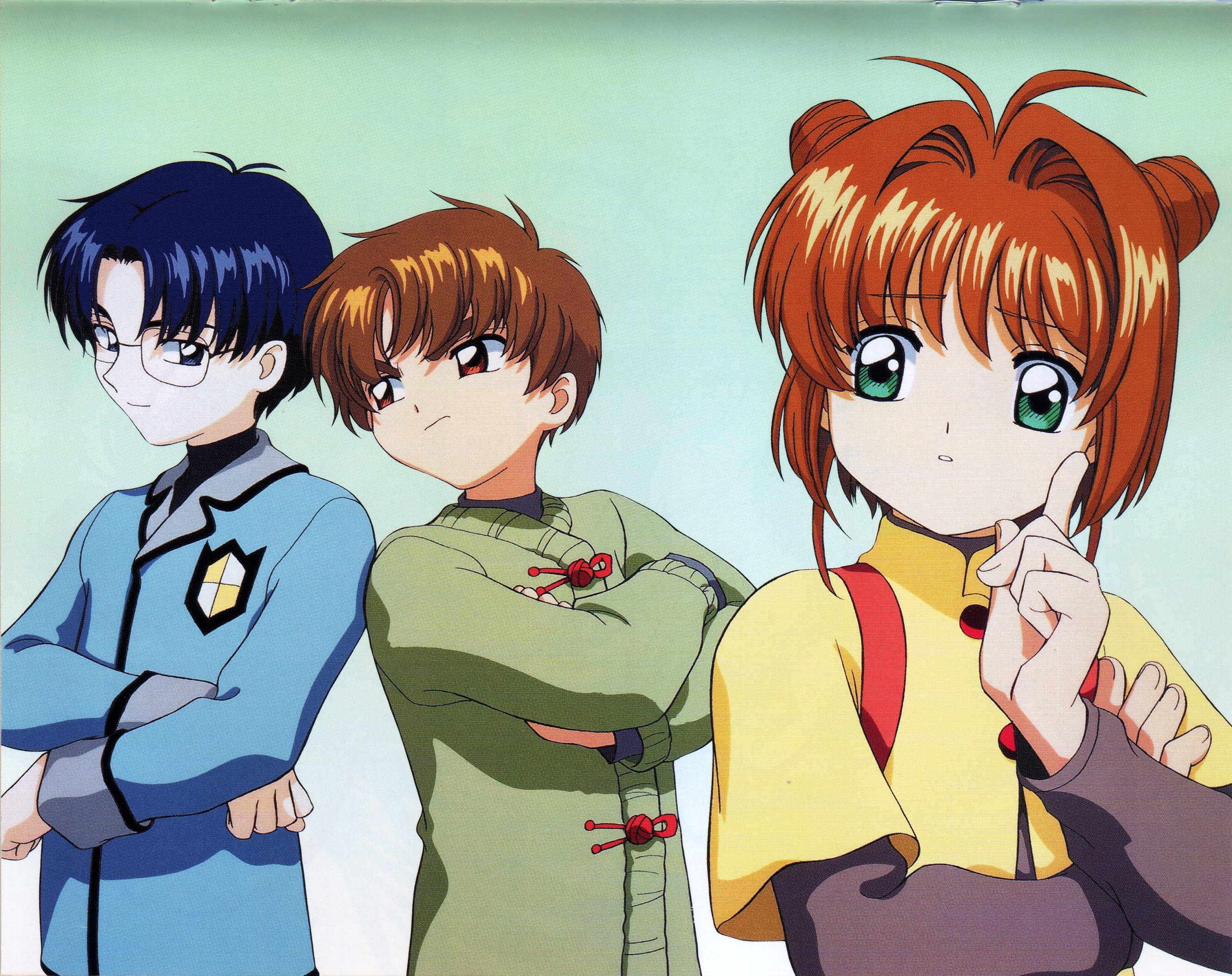 Sakura, Syaoran, and Fye from Cardcaptor Sakura HD Wallpaper