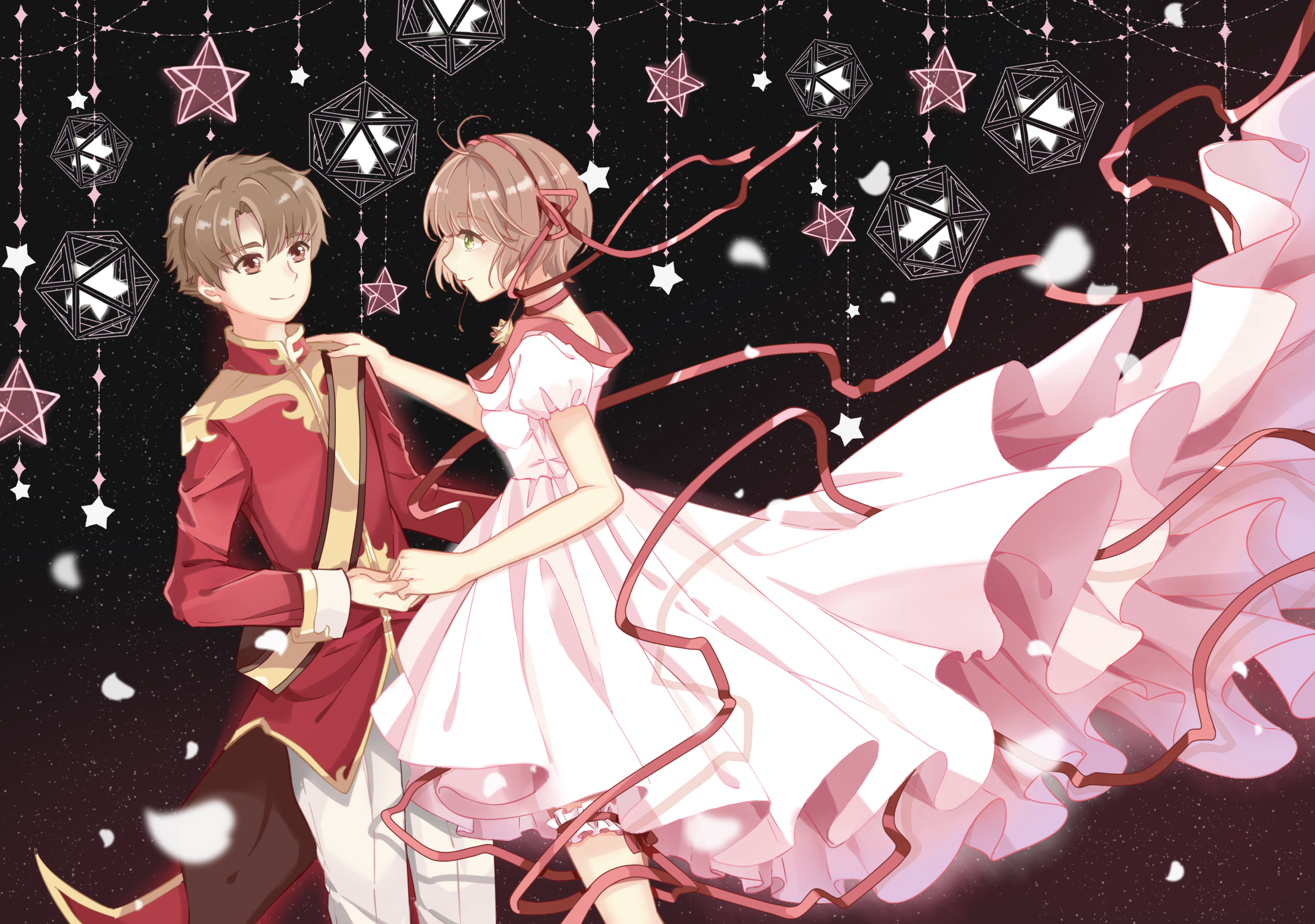 Sakura Kinomoto and Syaoran Li dancing HD Wallpaper