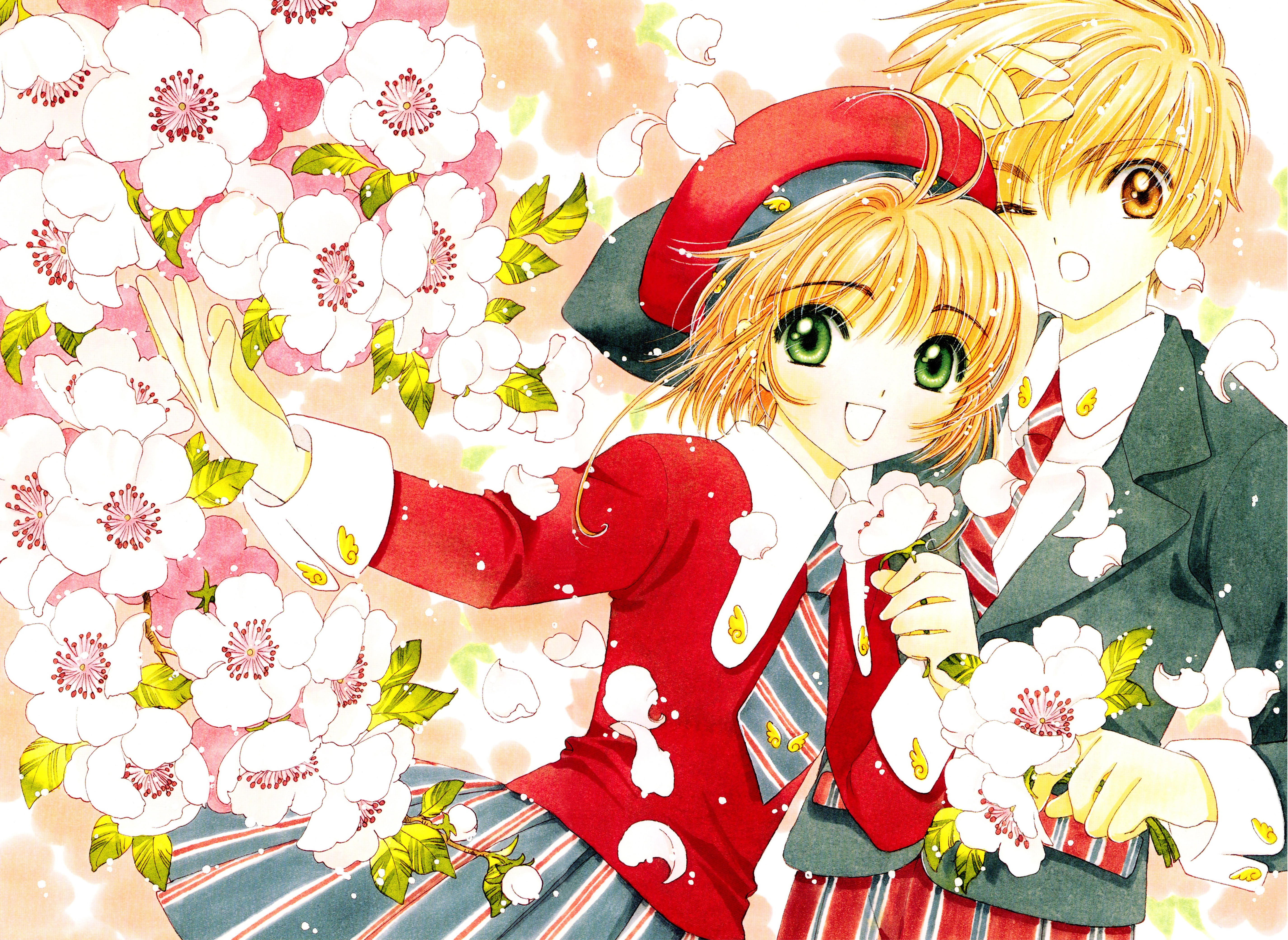Sakura Kinomoto and Syaoran Li from Cardcaptor Sakura HD Wallpaper