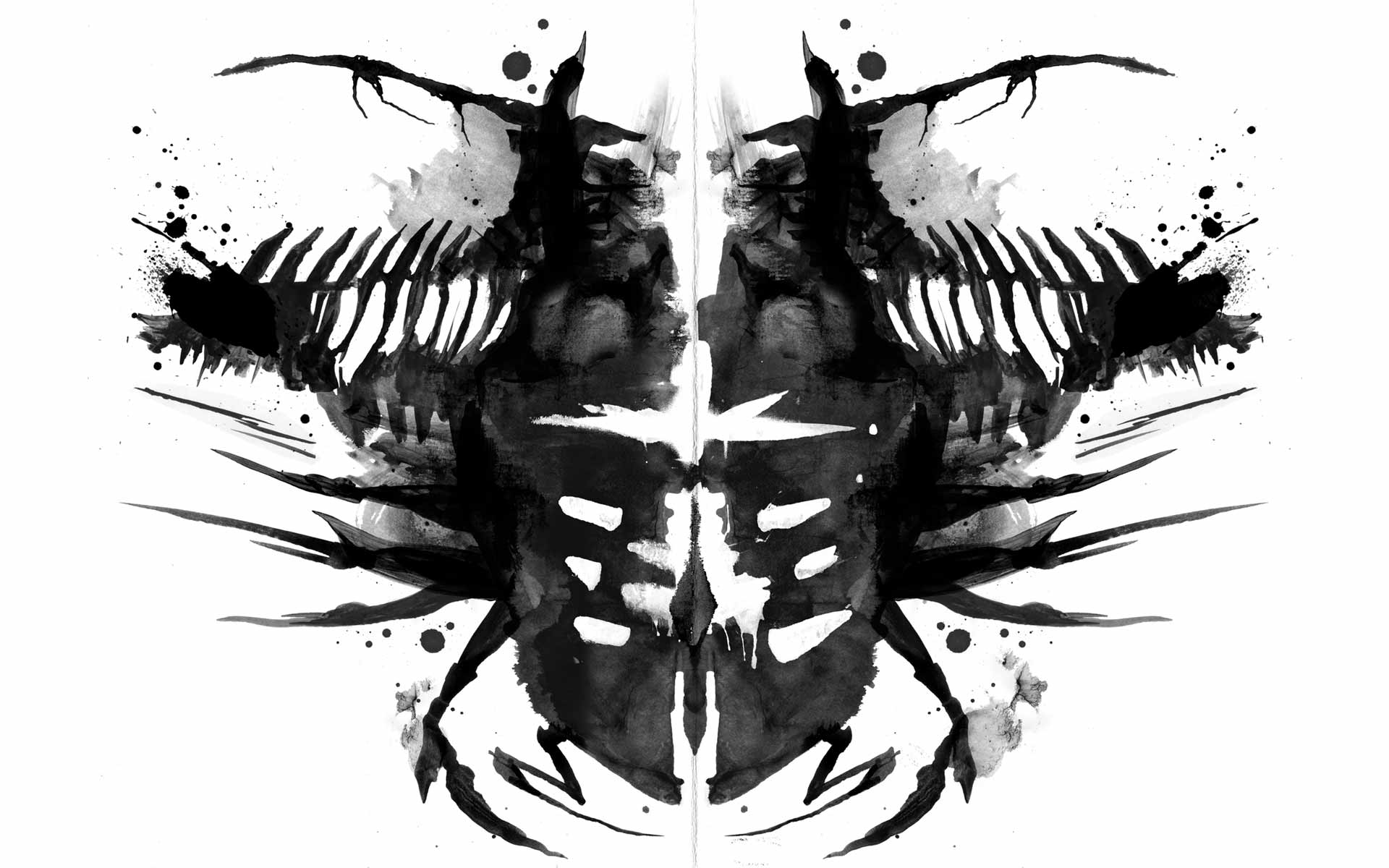 Rorschach inkblot test abstract HD Wallpaper