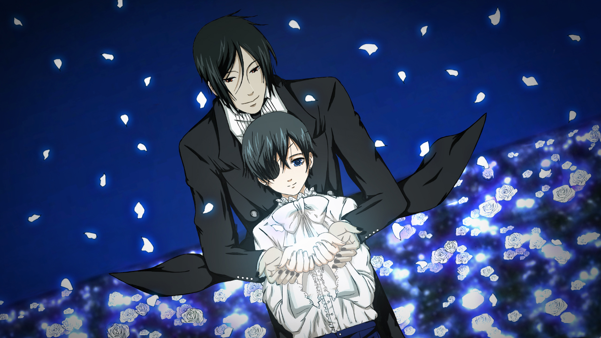 Sebastian Michaelis and Ciel Phantomhive from Black Butler HD Wallpaper