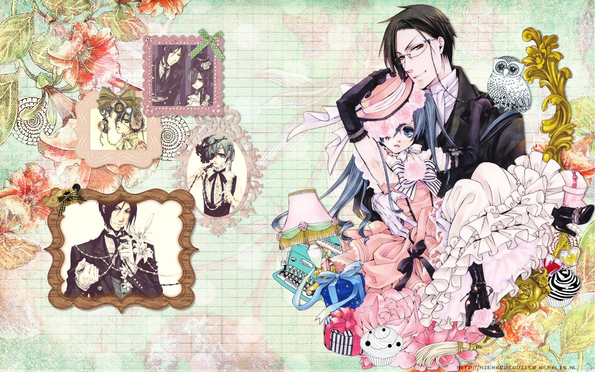 Sebastian Michaelis and Ciel Phantomhive from Black Butler HD Wallpaper