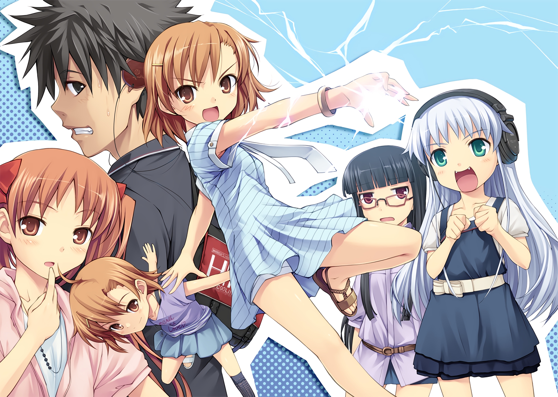 Characters from A Certain Magical Index and A Certain Scientific Railgun HD Wallpaper