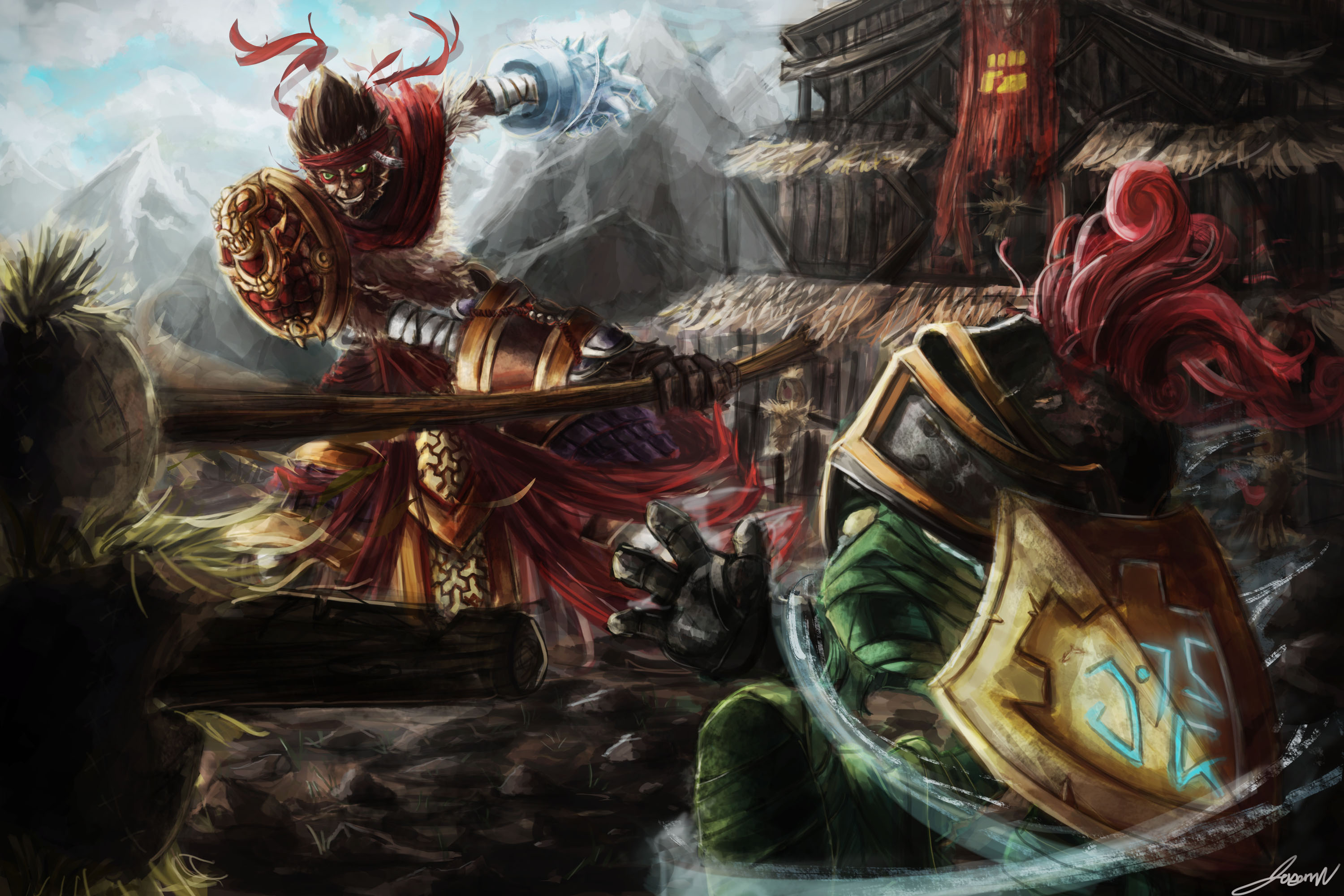 Amumu from League of Legends fighting HD Wallpaper