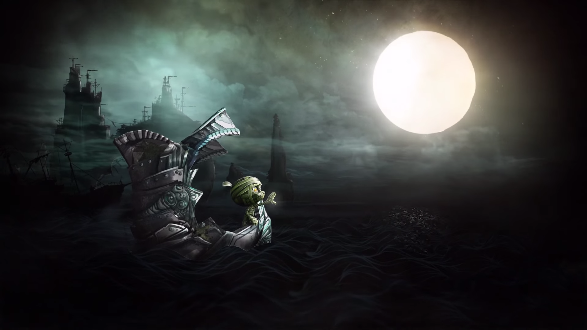 Amumu from League of Legends in a boat HD Wallpaper