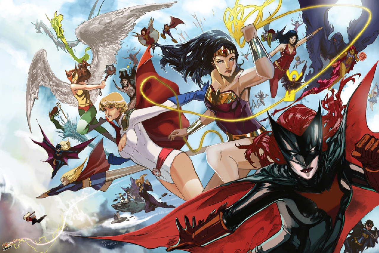 DC Comics Female Superheroes Assemble HD Wallpaper