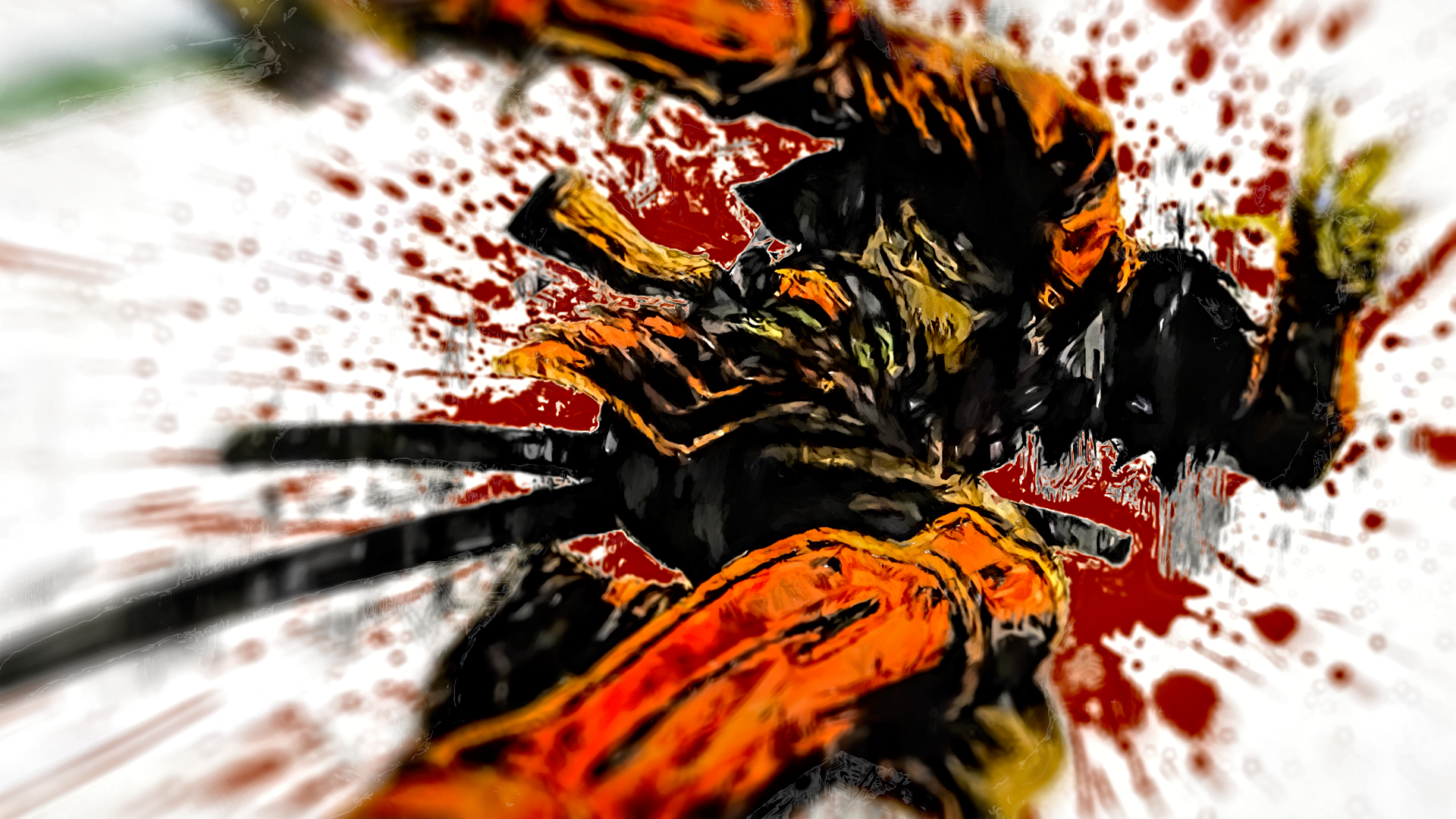 Toyohisa Shimazu with blood splatters HD Wallpaper