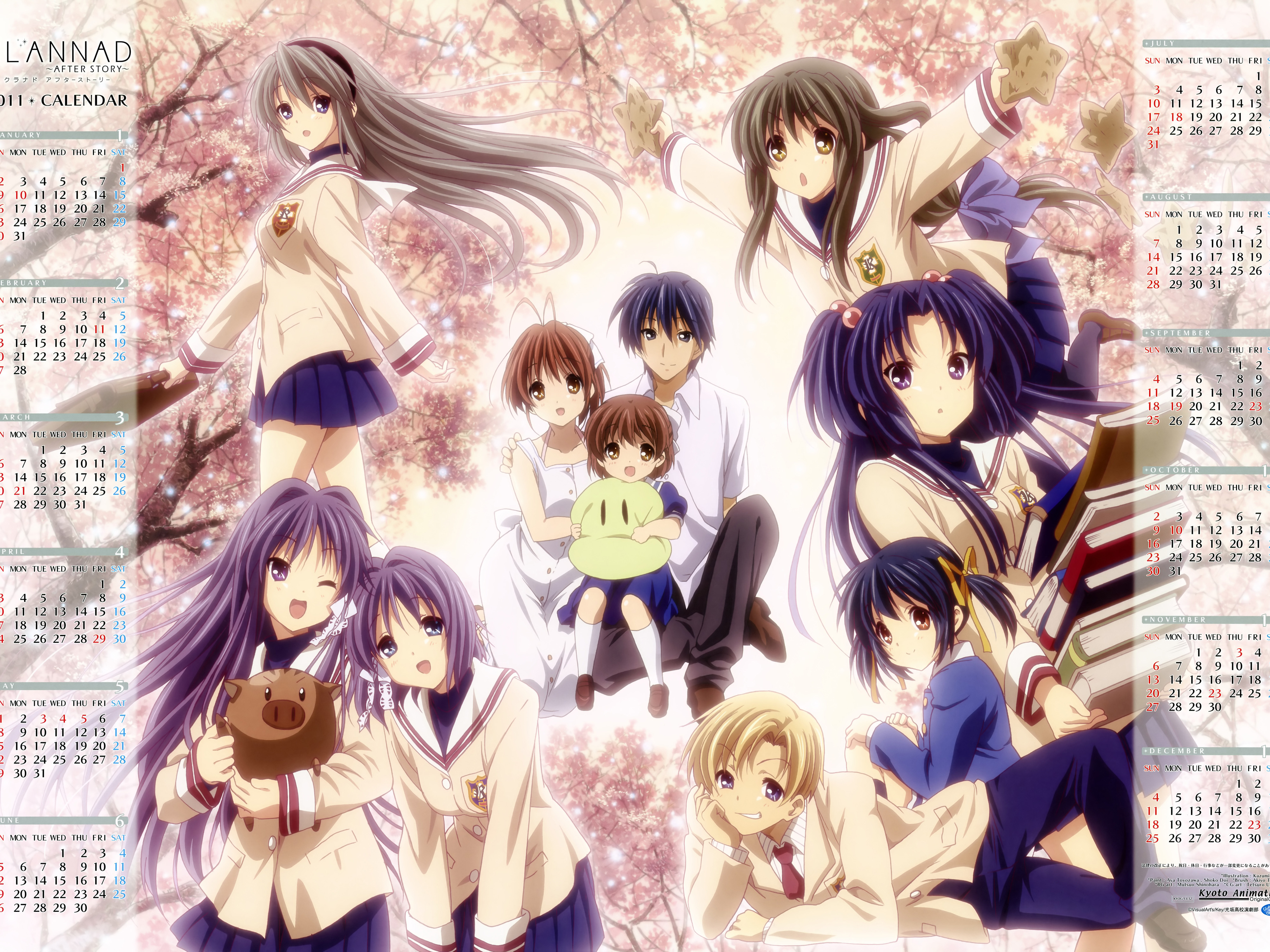 Clannad After Story 2011 Calendar HD Wallpaper