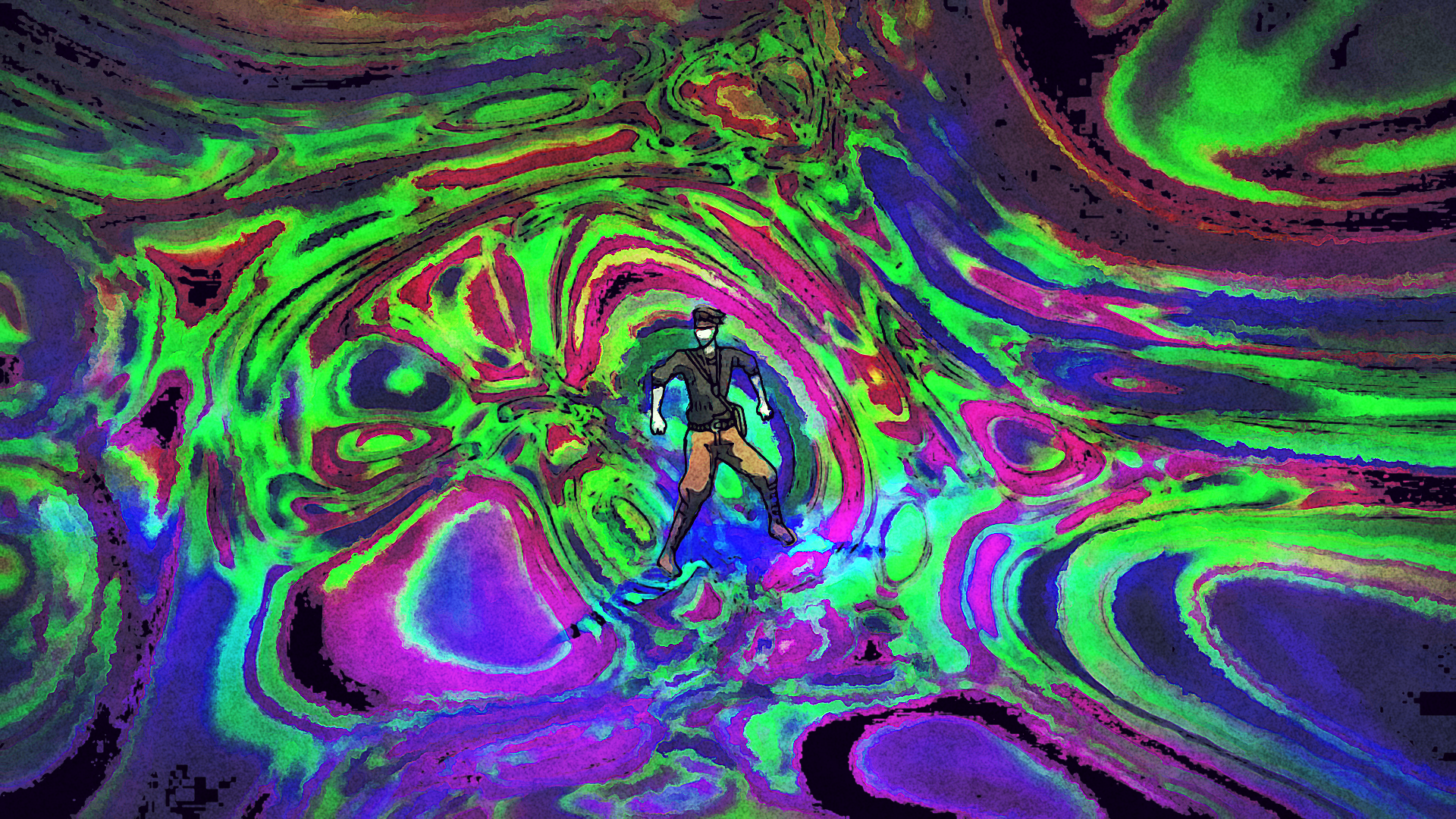 Rohan Kishibe in a psychedelic environment HD Wallpaper