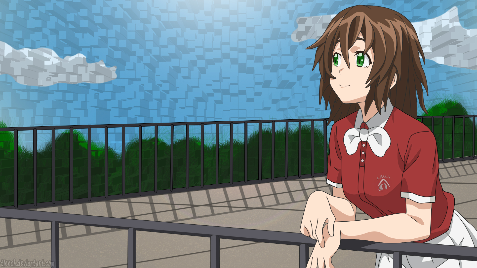 Chiaki Hoshinomori from The Idolmaster HD Wallpaper