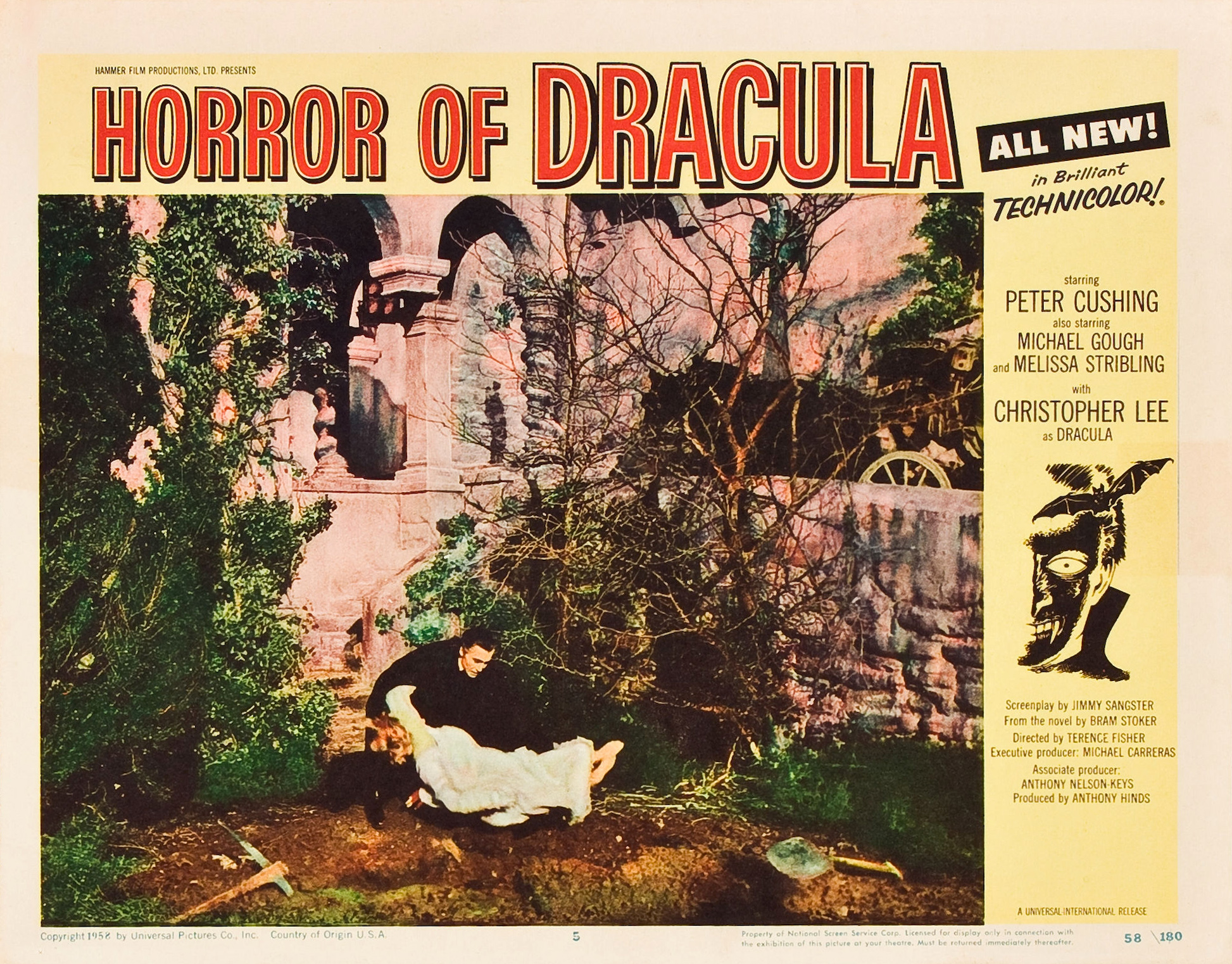 Horror of Dracula starring Peter Cushing and Christopher Lee HD Wallpaper