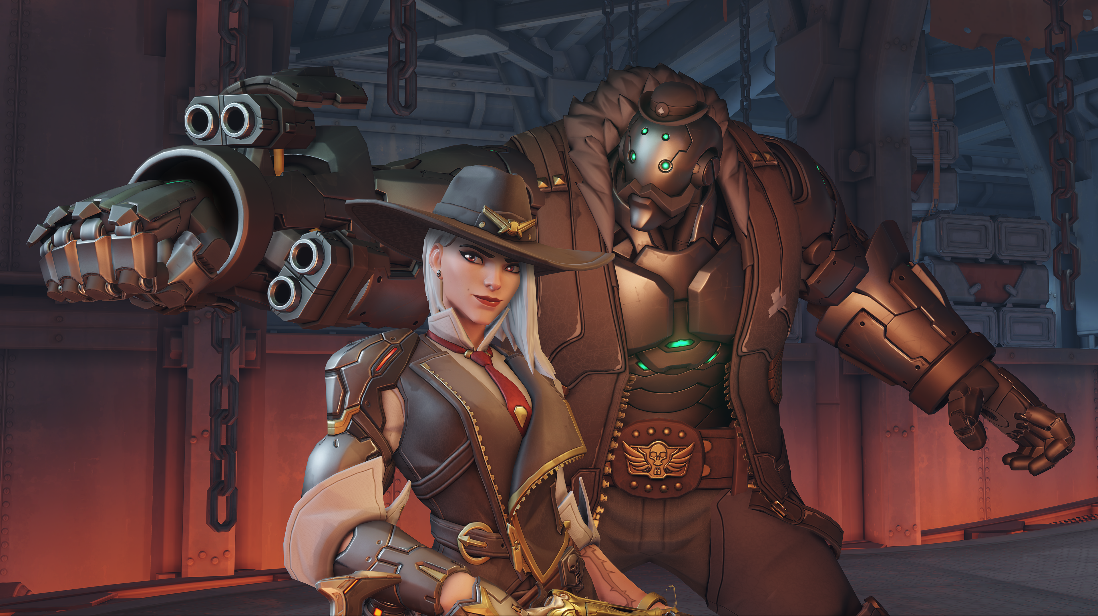 Ashe and B.O.B. from Overwatch HD Wallpaper
