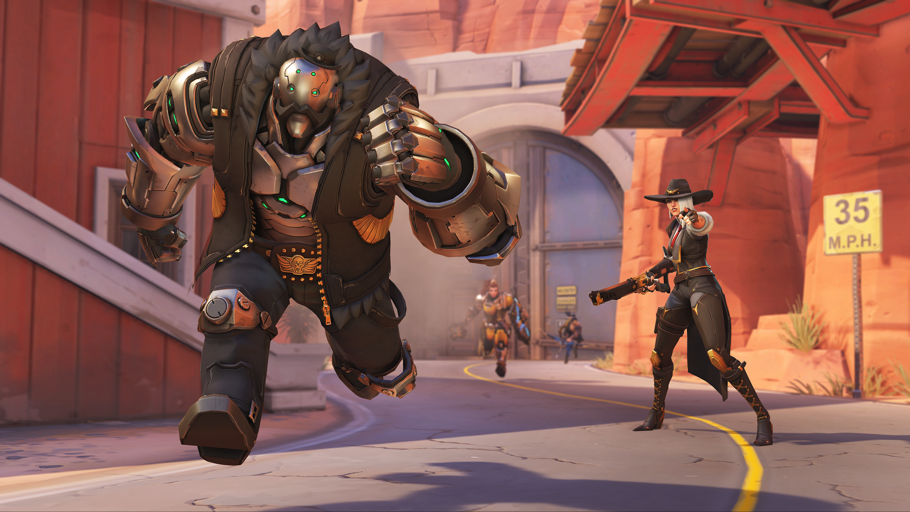 Roadhog and Ashe from Overwatch HD Wallpaper