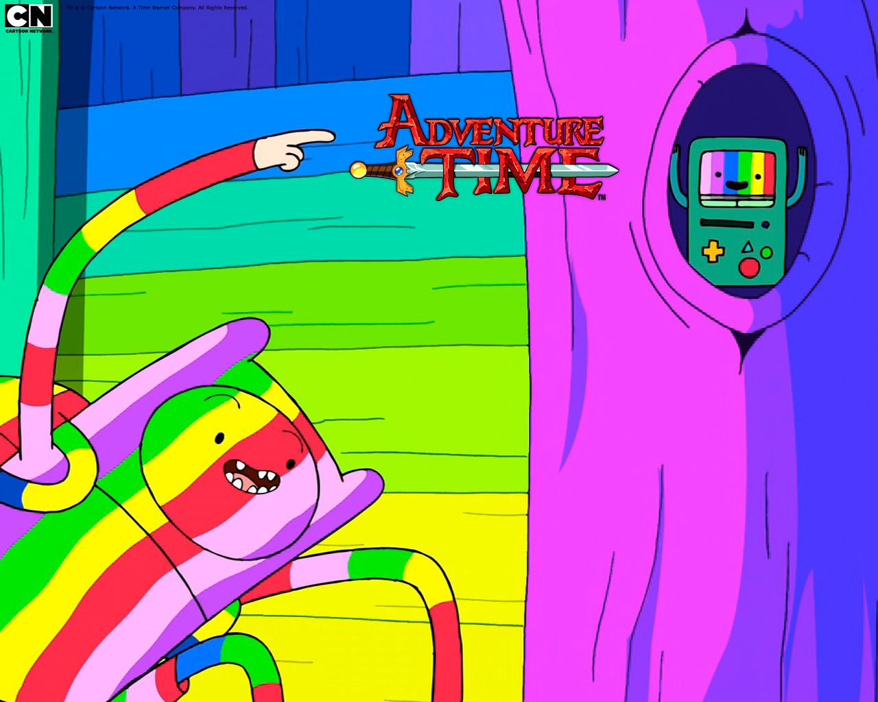 Finn from Adventure Time with BMO HD Wallpaper