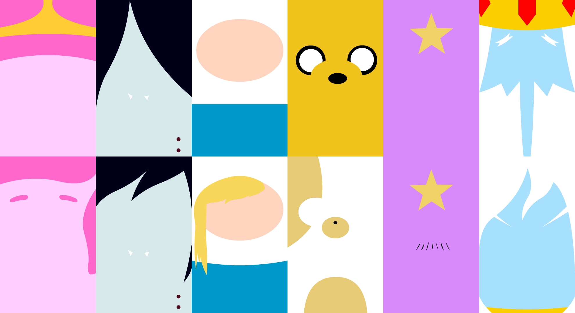 Adventure Time Characters Minimalist Art HD Wallpaper