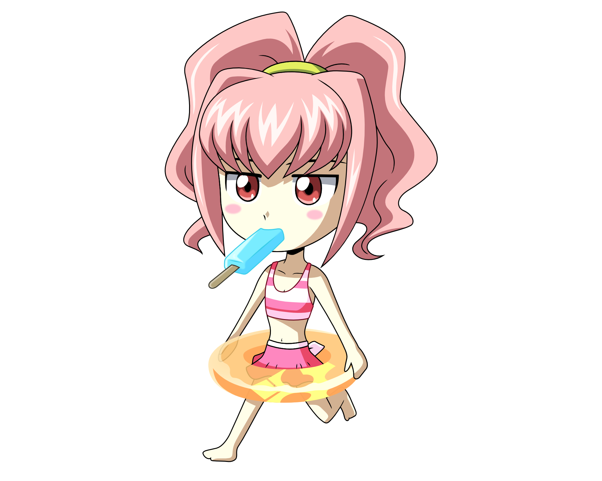 Anya Alstreim eating a popsicle HD Wallpaper