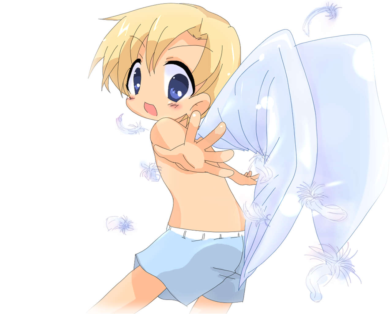Youhei Sunohara with a pillow HD Wallpaper