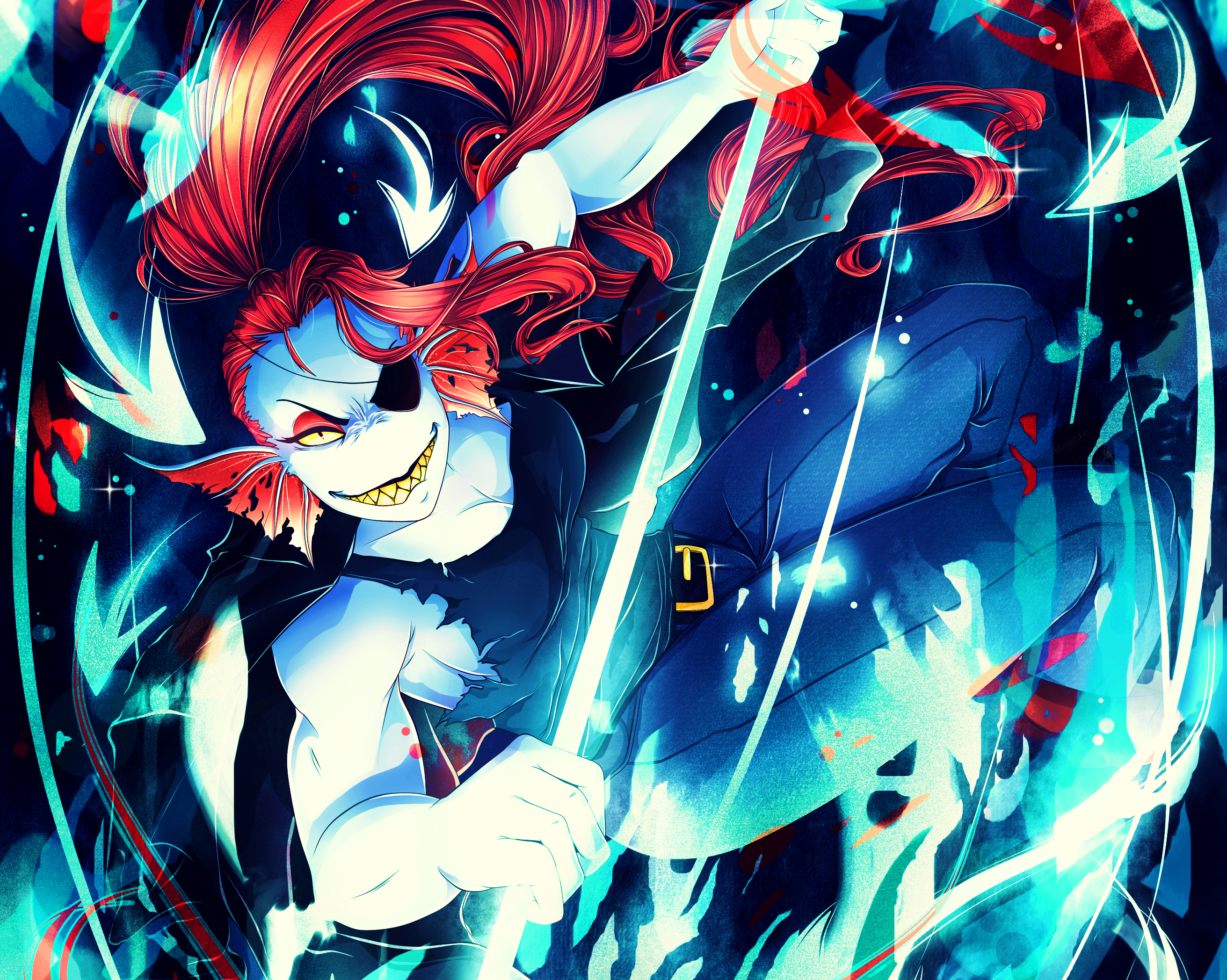 Undyne from Undertale HD Wallpaper
