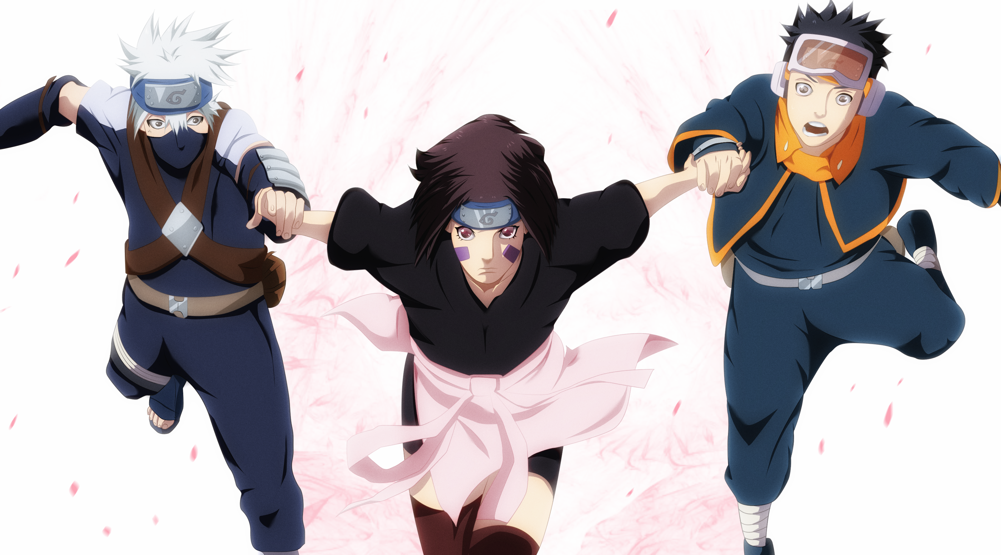 Kakashi, Rin, and Obito from Naruto HD Wallpaper