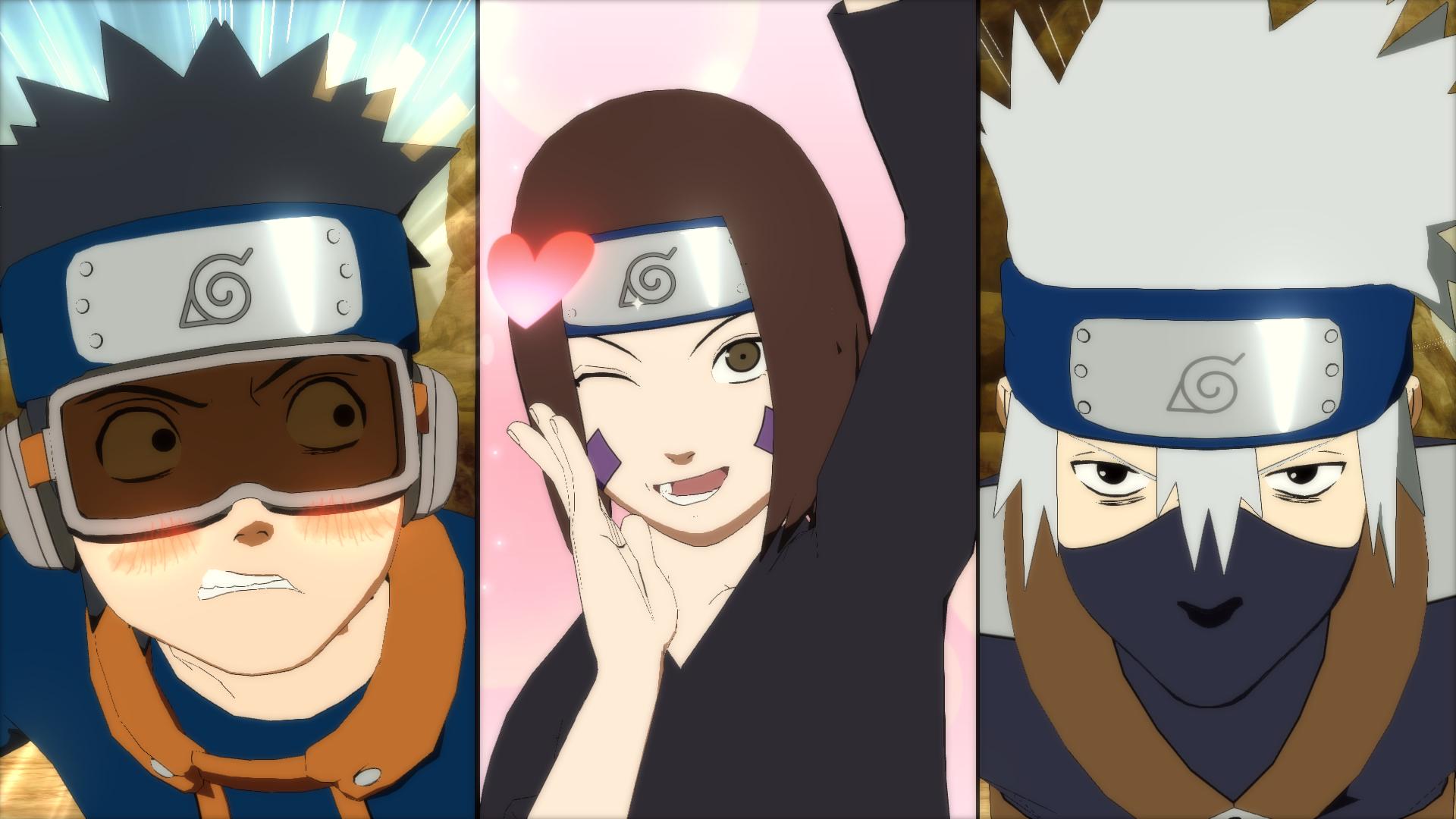 Obito, Rin, and Kakashi from Naruto HD Wallpaper