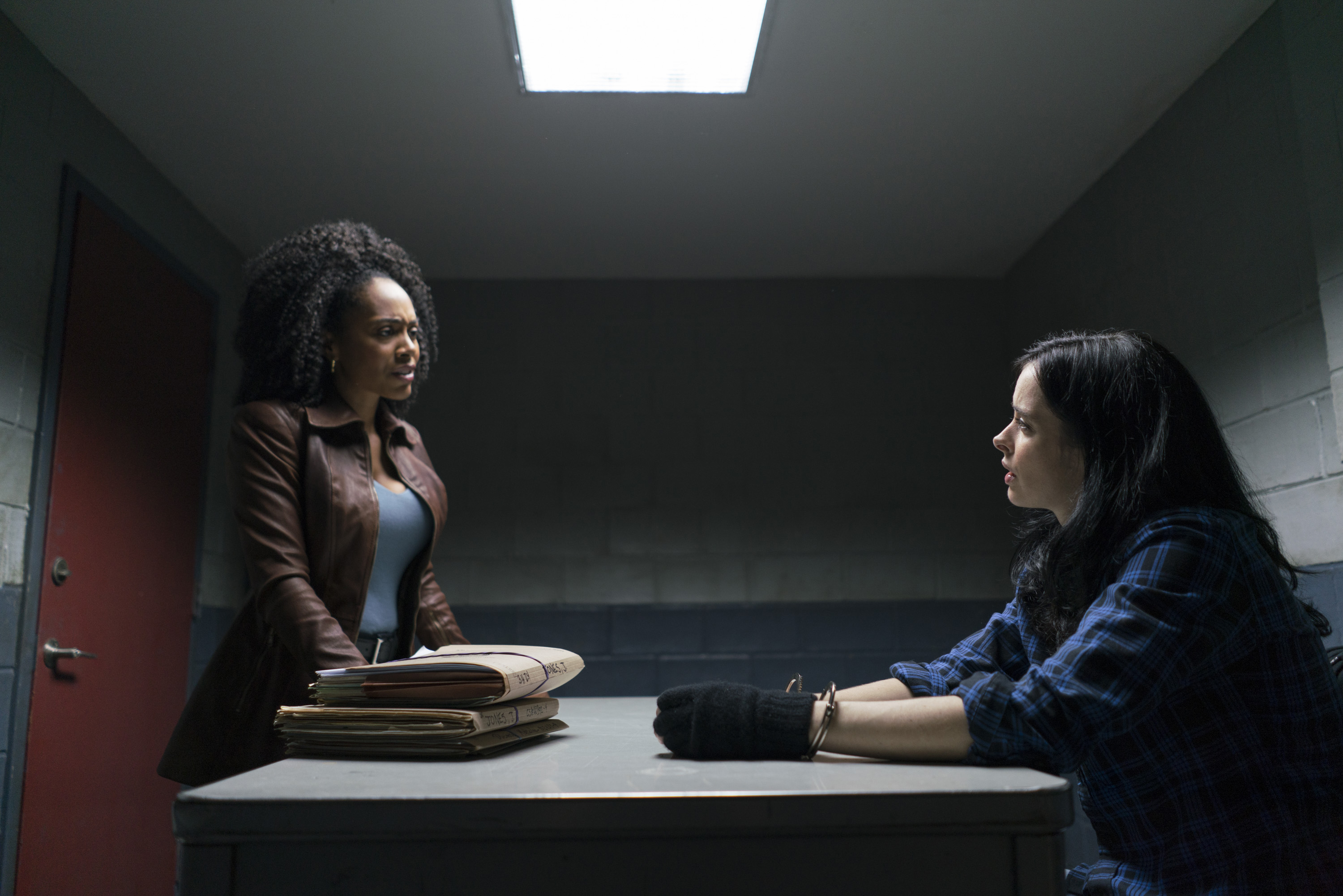 Jessica Jones in an interrogation room HD Wallpaper