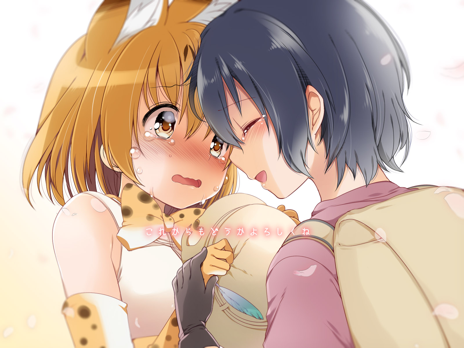 Serval and Kaban from Kemono Friends HD Wallpaper