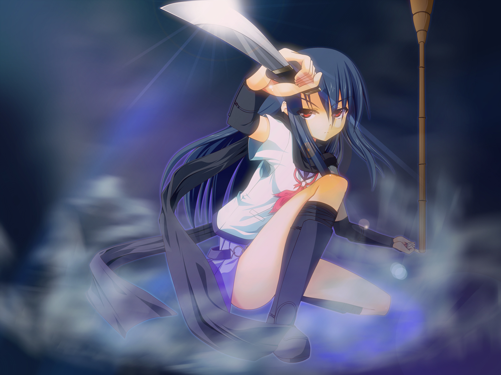 Eri Shiina with sword HD Wallpaper