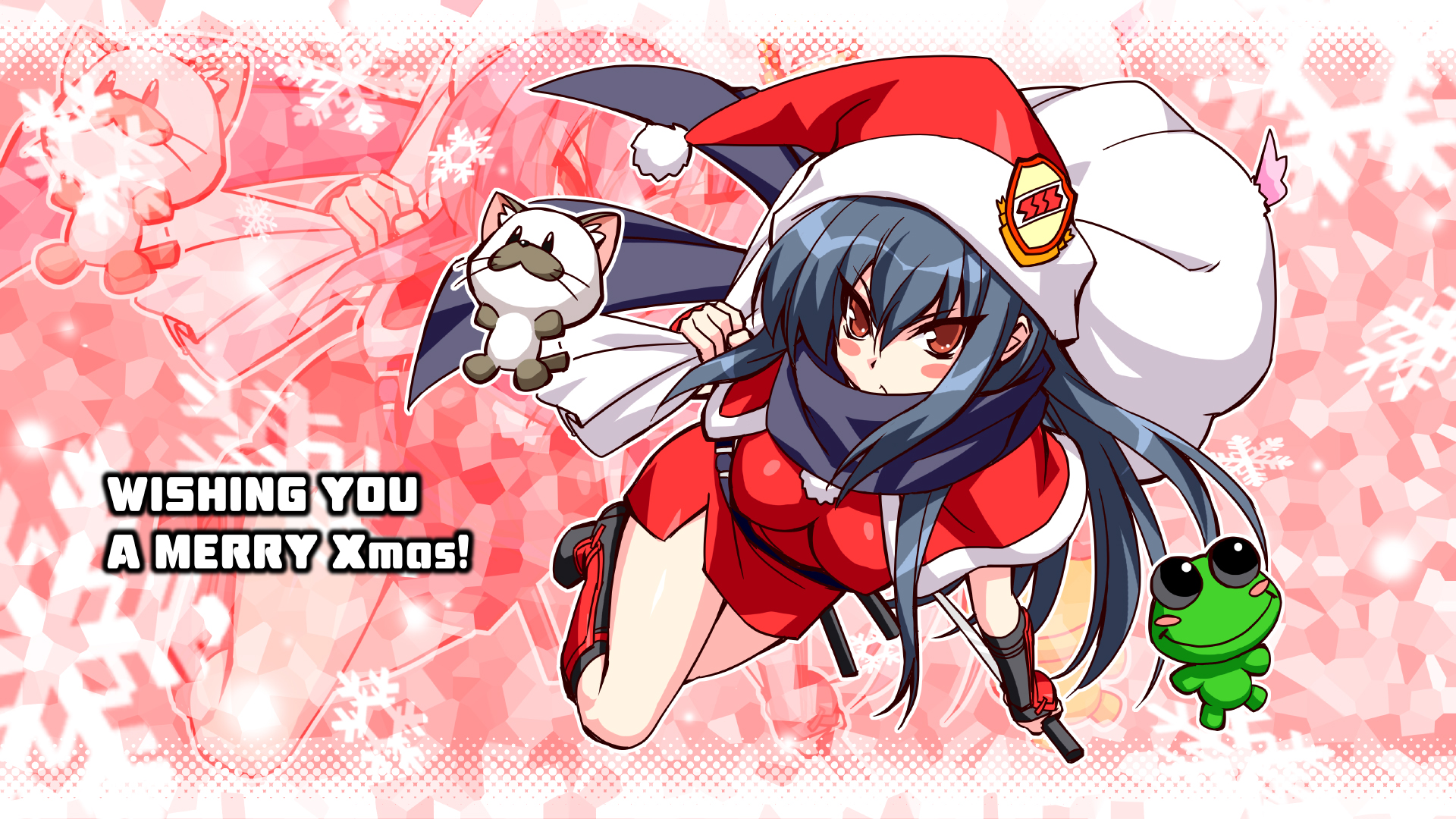 Eri Shiina from BlazBlue Merry Xmas HD Wallpaper